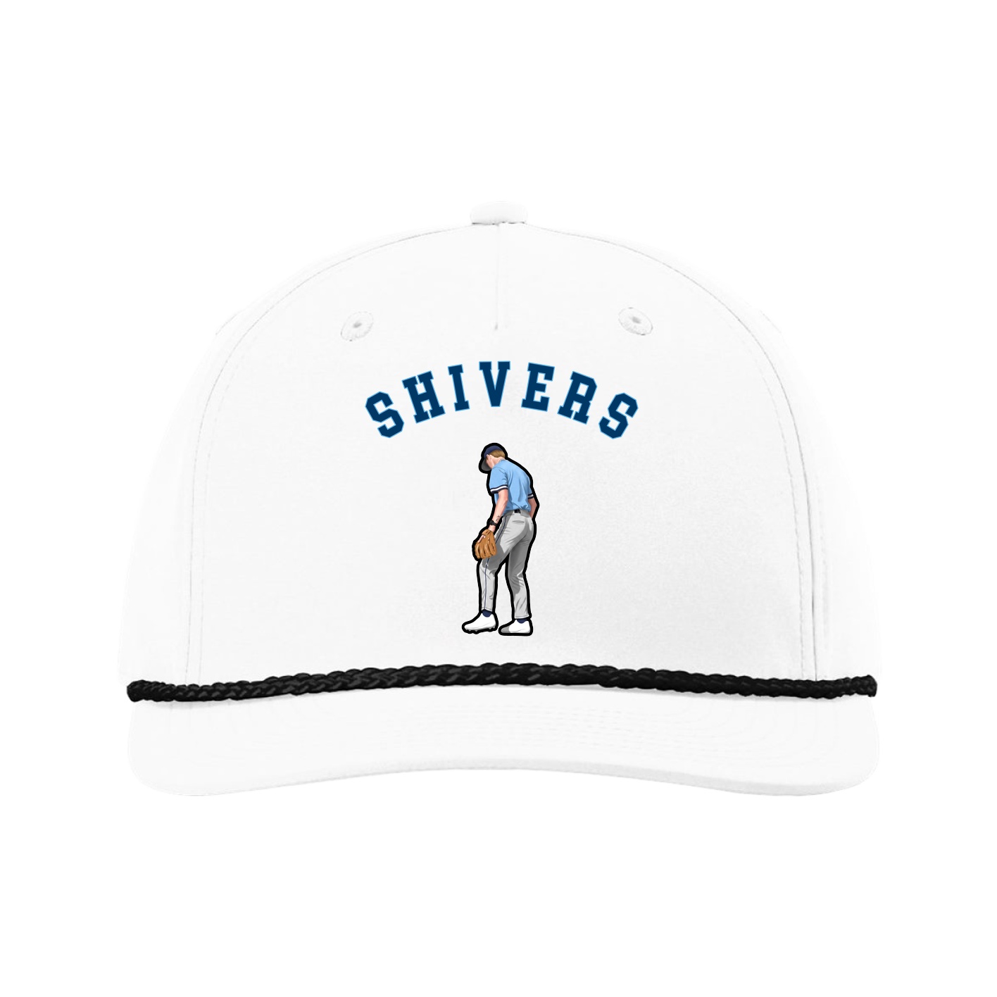 Five-Panel Classic Rope Cap — Shirsey Arch in White