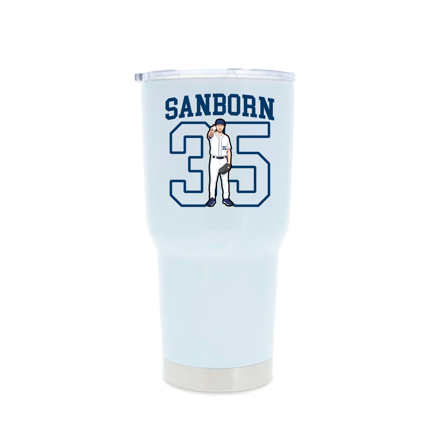 30oz Stainless Steel Tumbler — Shirsey in White