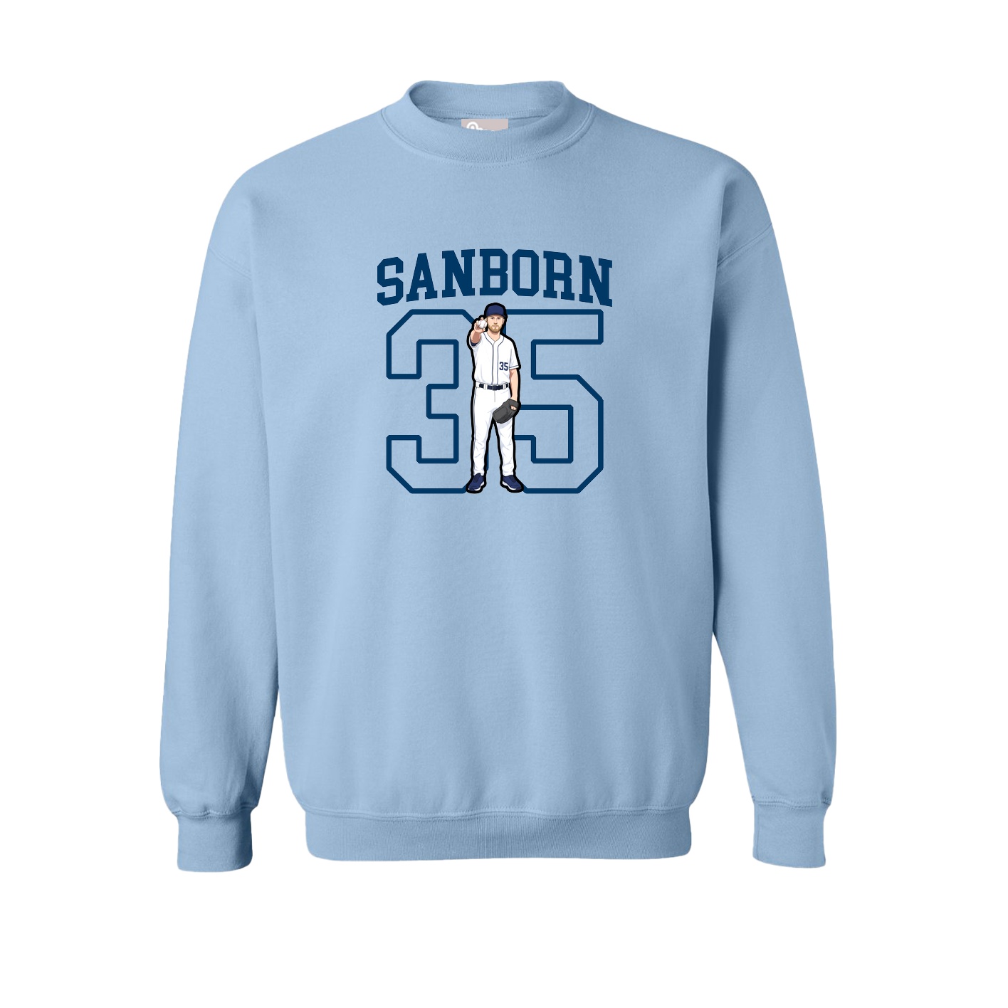 Fleece Crew — Shirsey in Light Blue