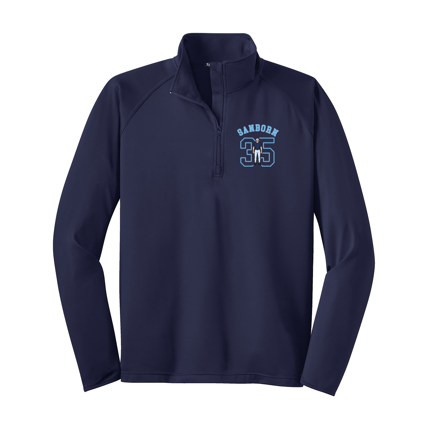 Q-Zip Pullover — Shirsey Arch in Navy