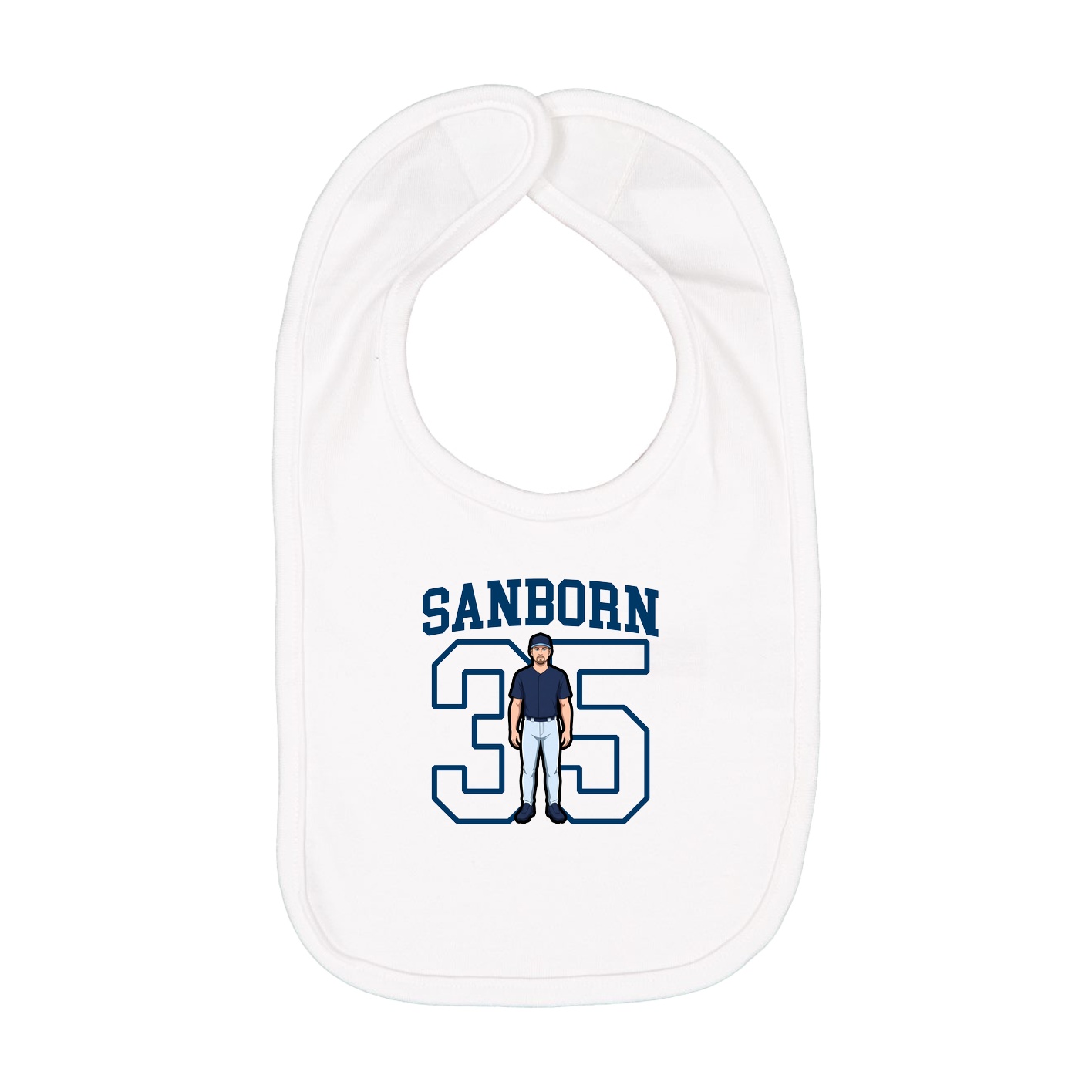 Infant Bib — Shirsey in White