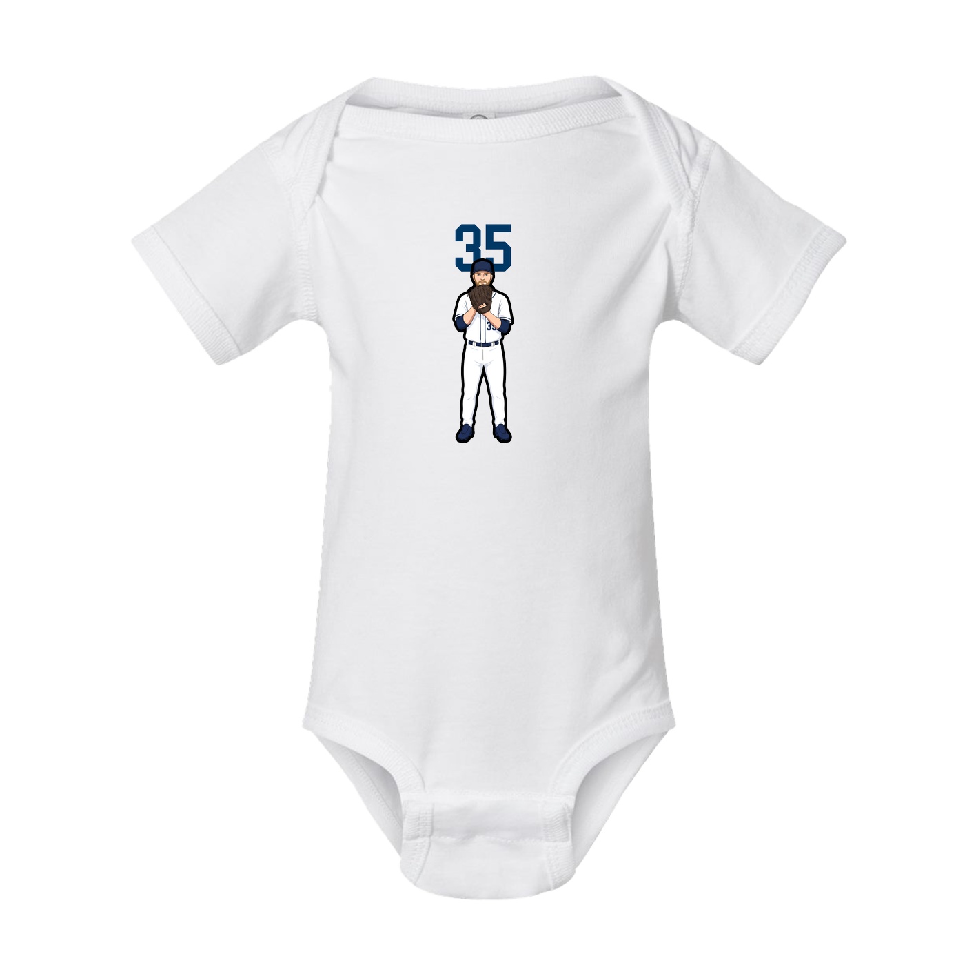 Baby Onesie — Number Top in White