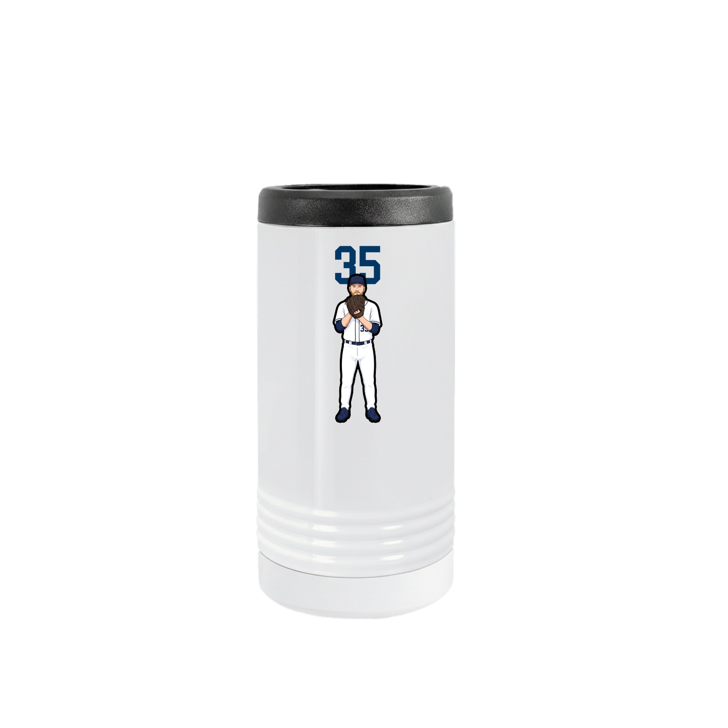 Slim Beverage Holder — Number Top in White