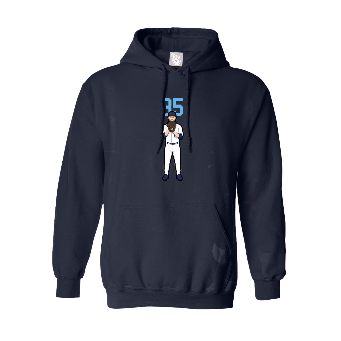 Hoodie — Number Top in Navy
