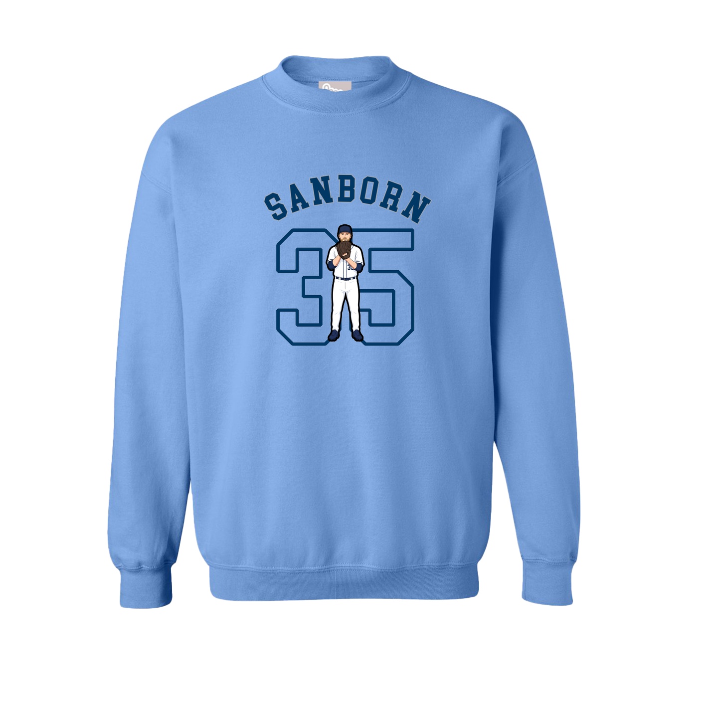 Fleece Crew — Shirsey Arch in Powder Blue