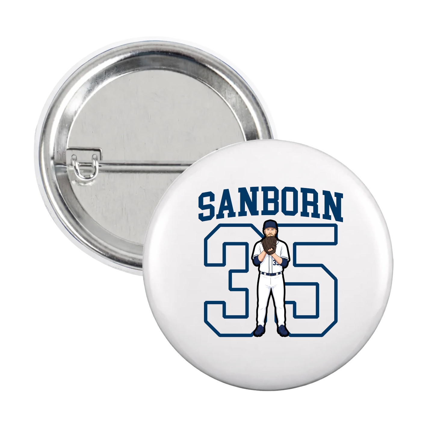 Game Day Button — Shirsey in White
