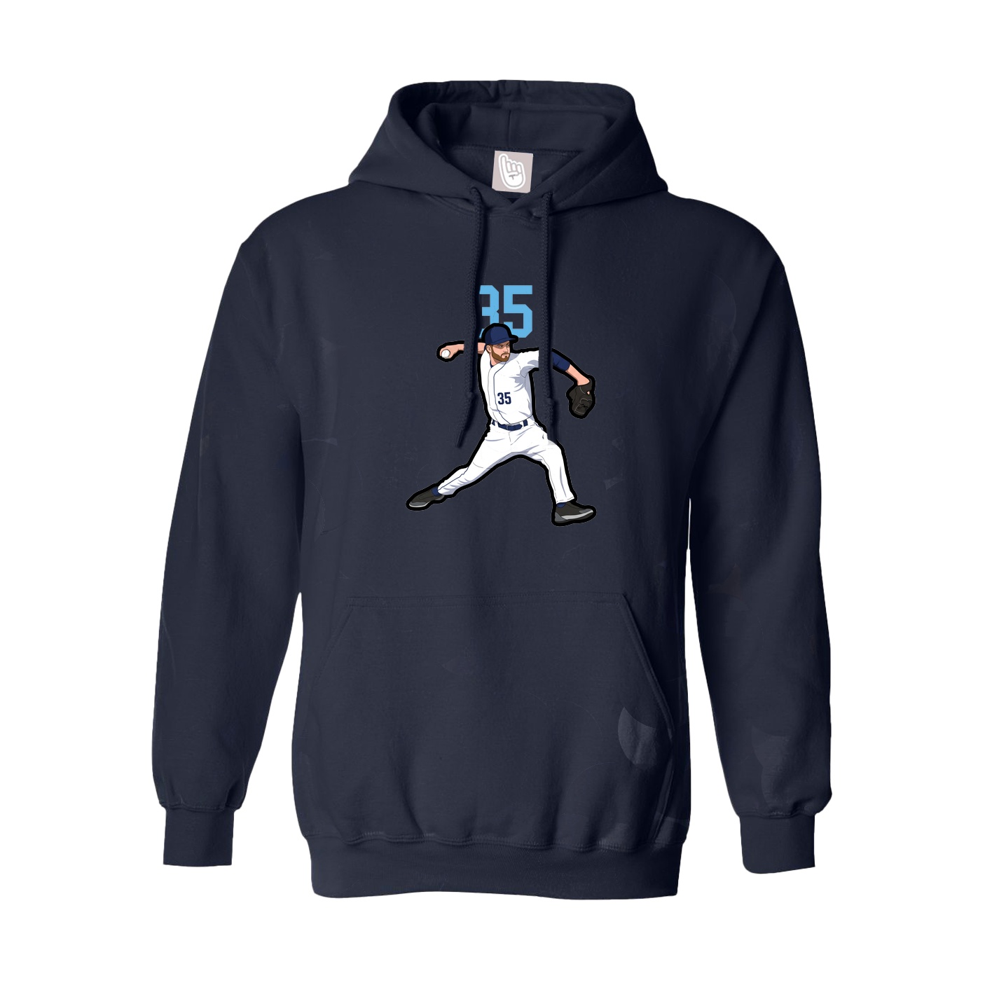 Youth Hoodie — Number Top in Navy