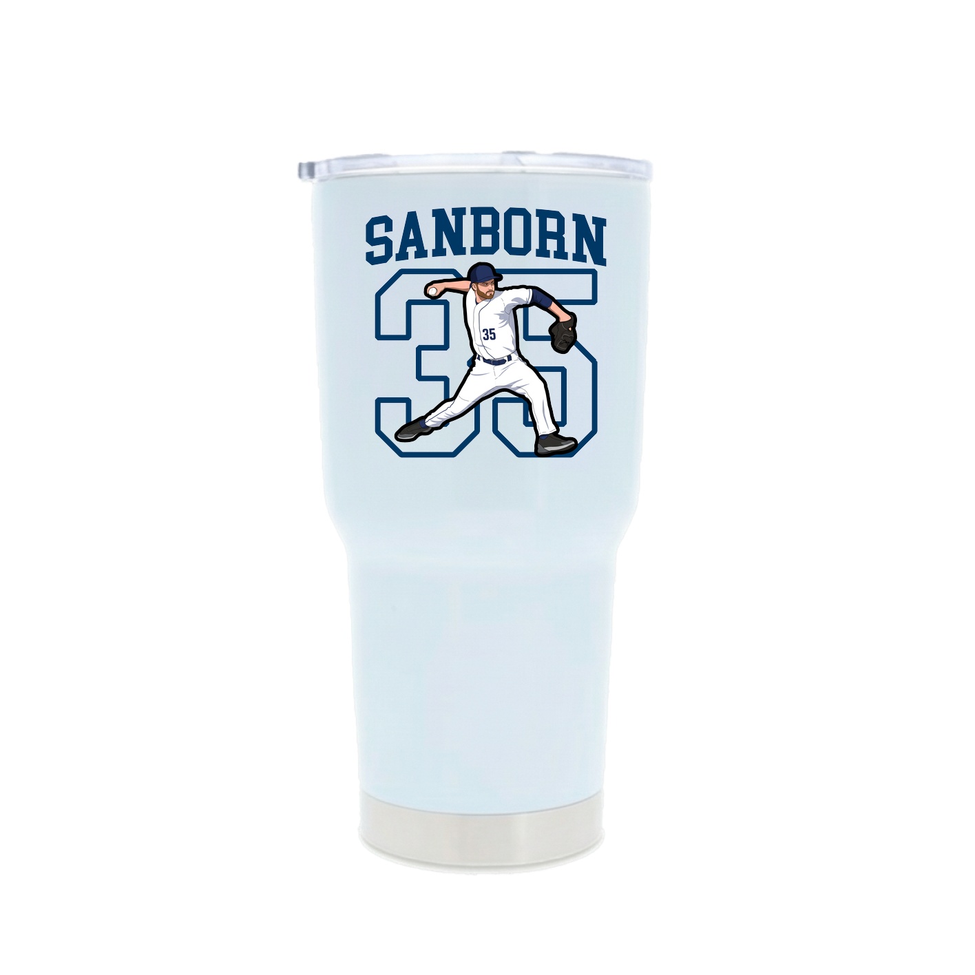 30oz Stainless Steel Tumbler — Shirsey in White