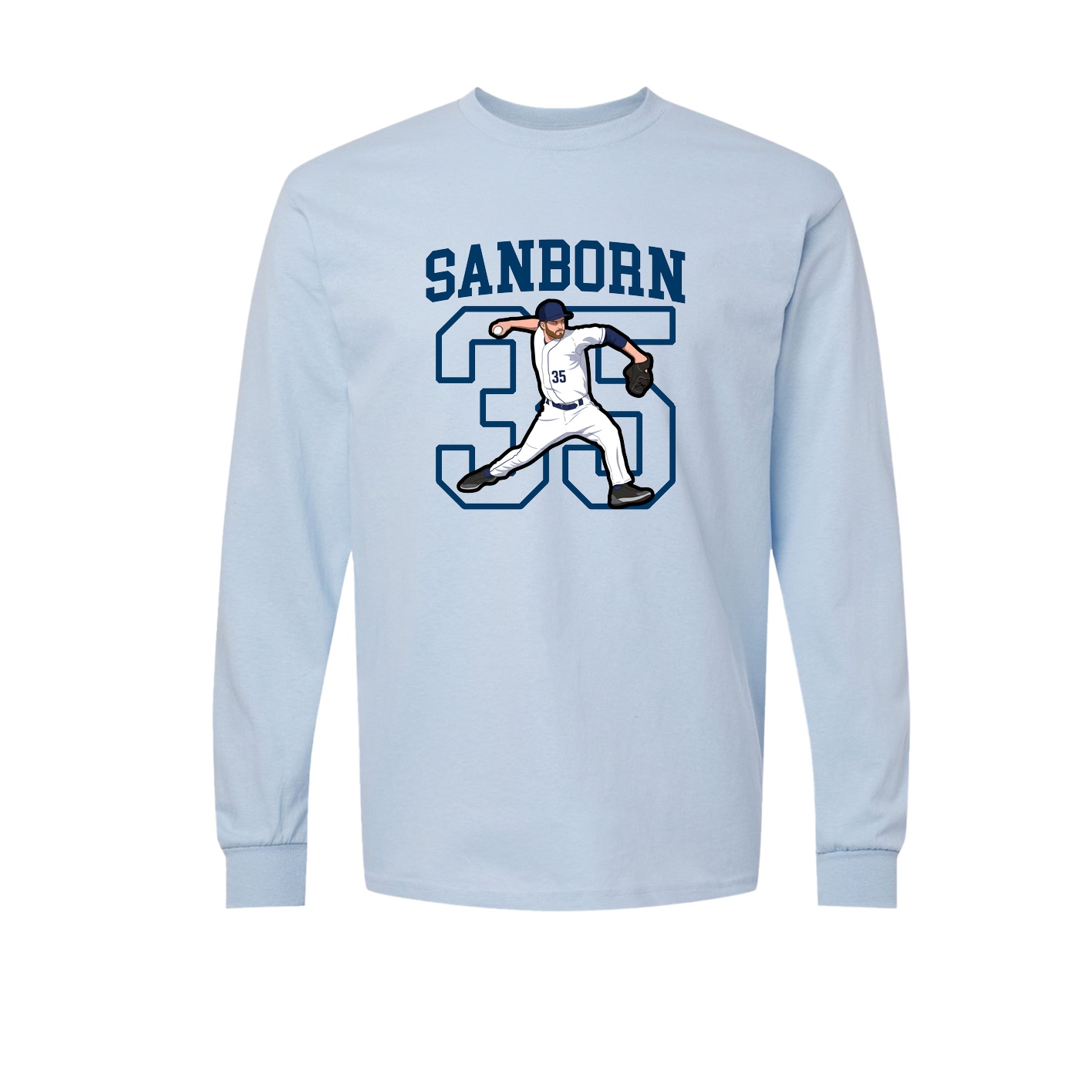 Long Sleeve Tee — Shirsey in Light Blue