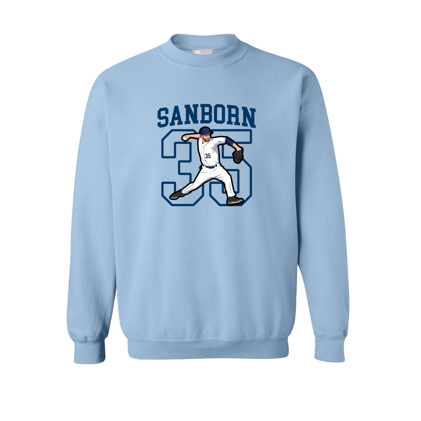 Fleece Crew — Shirsey in Light Blue