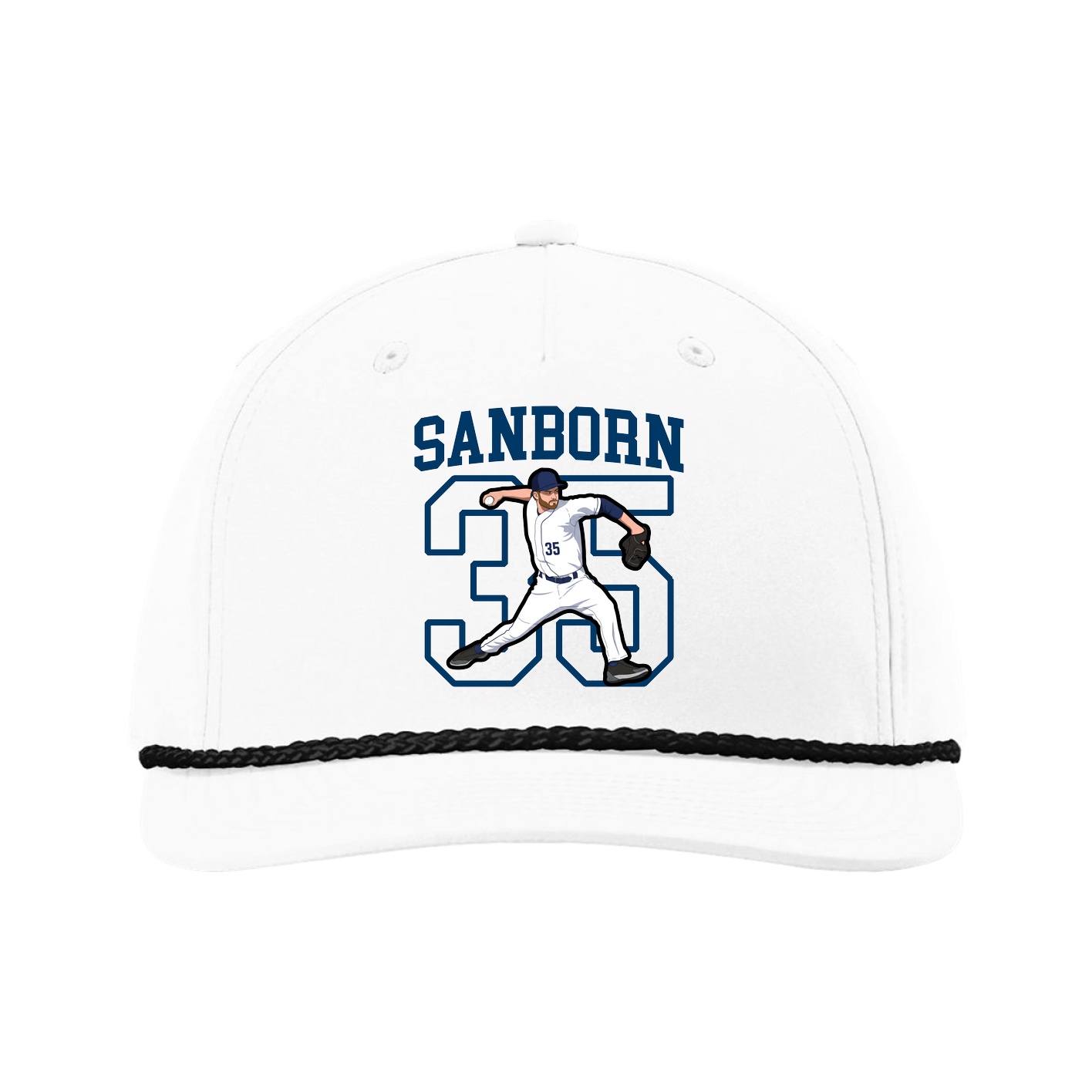 Five-Panel Classic Rope Cap — Shirsey in White