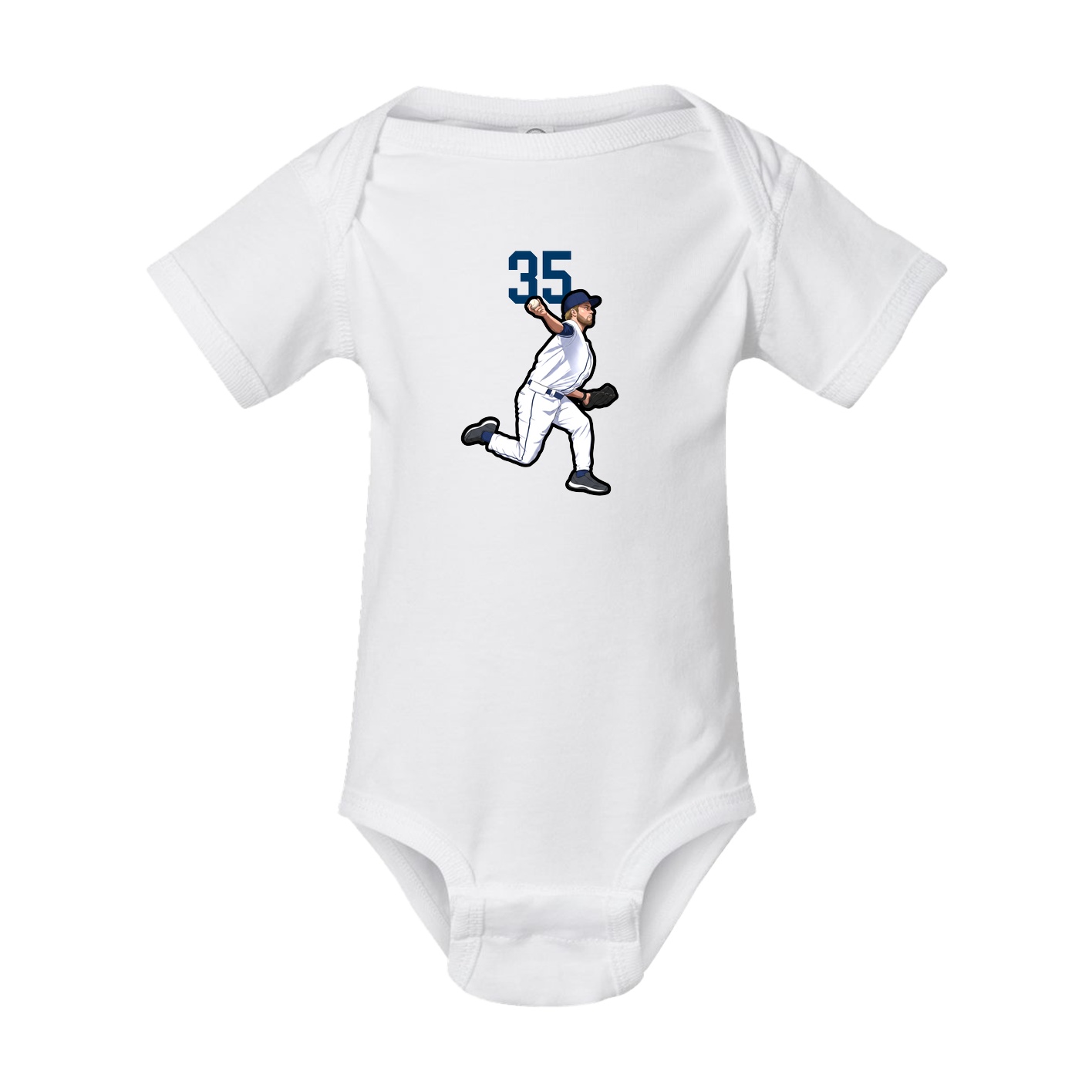 Baby Onesie — Number Top in White