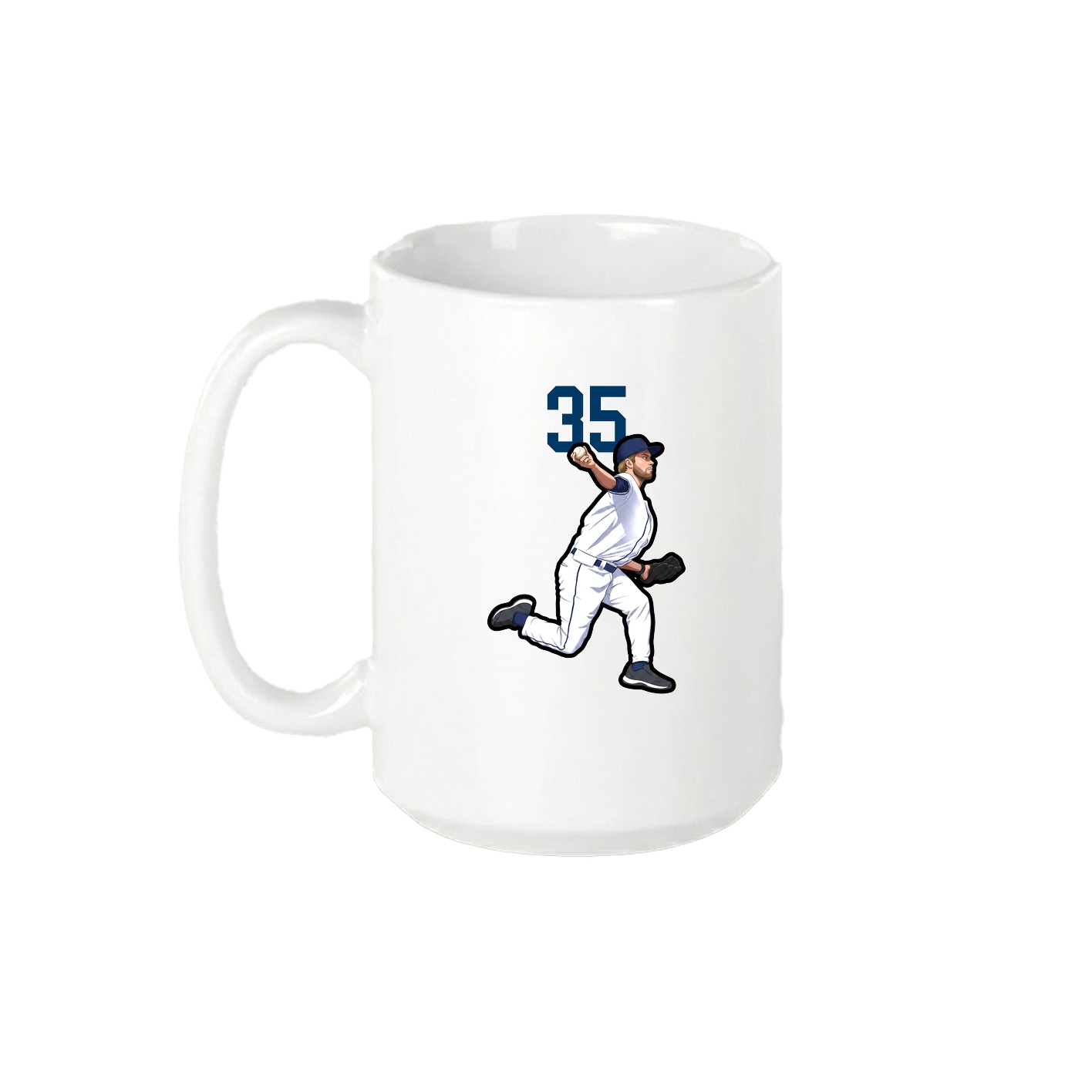 15oz Coffee Mug — Number Top in White