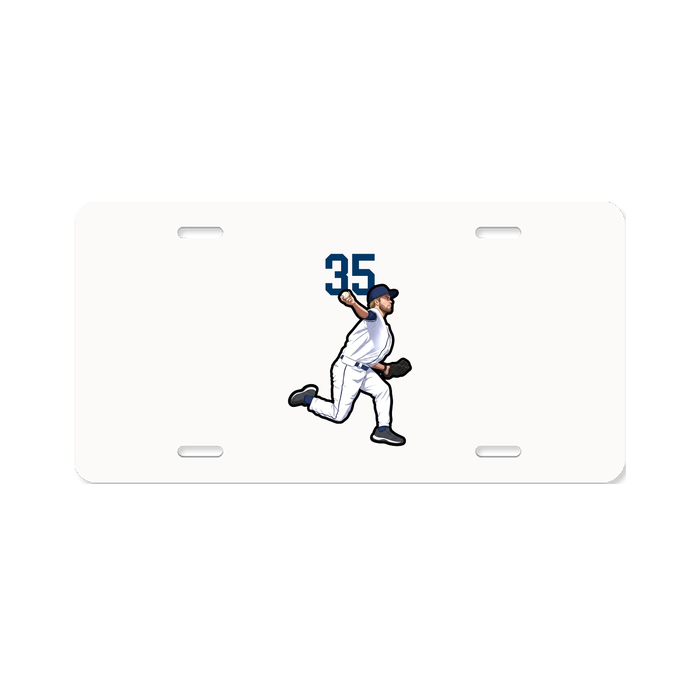 License Plate — Number Top in Classic