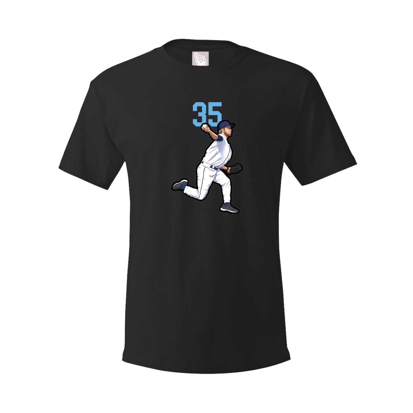Youth Tee — Number Top in Black