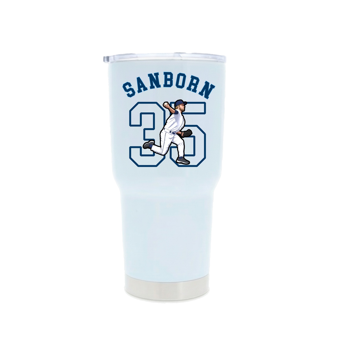 30oz Stainless Steel Tumbler — Shirsey Arch in White