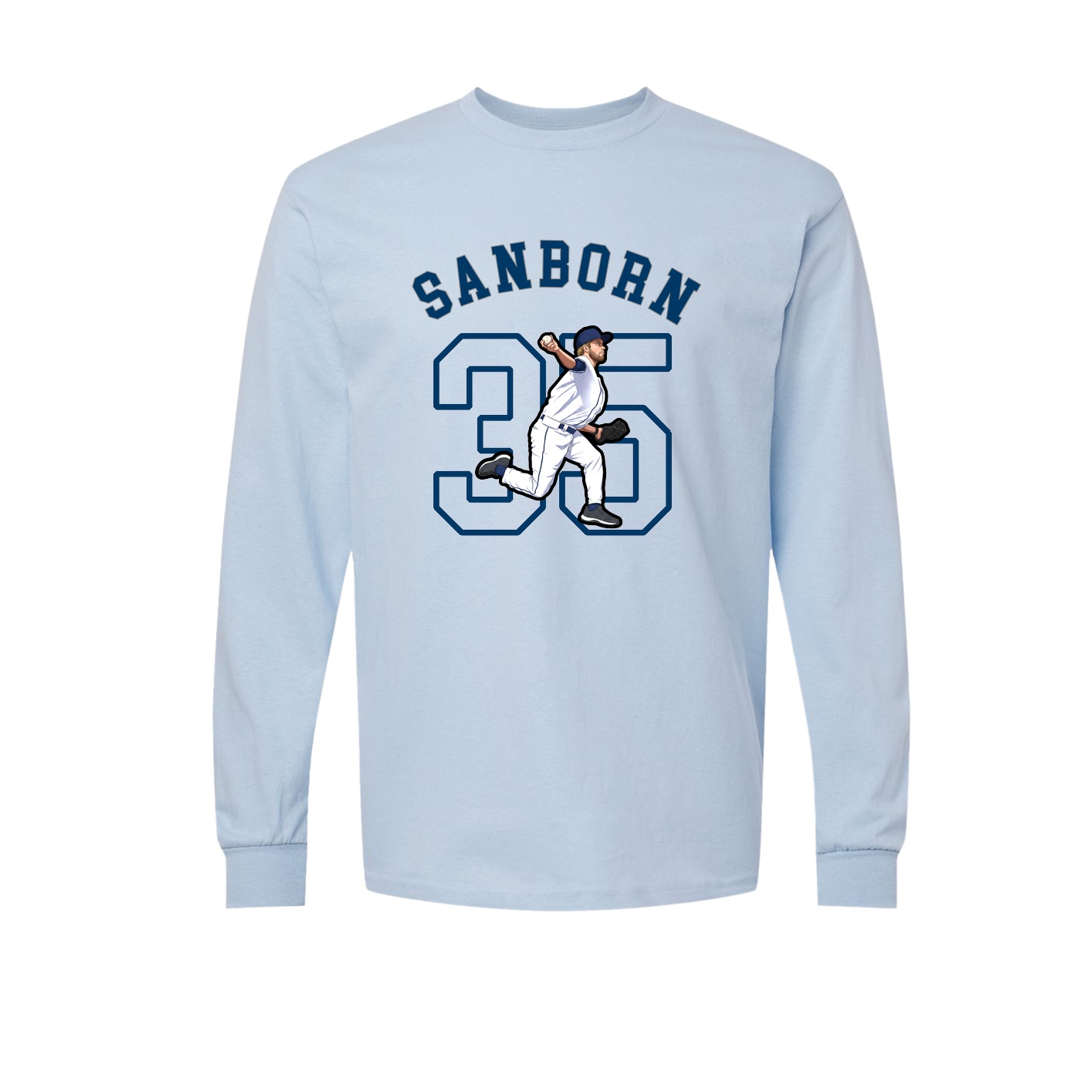 Long Sleeve Tee — Shirsey Arch in Light Blue