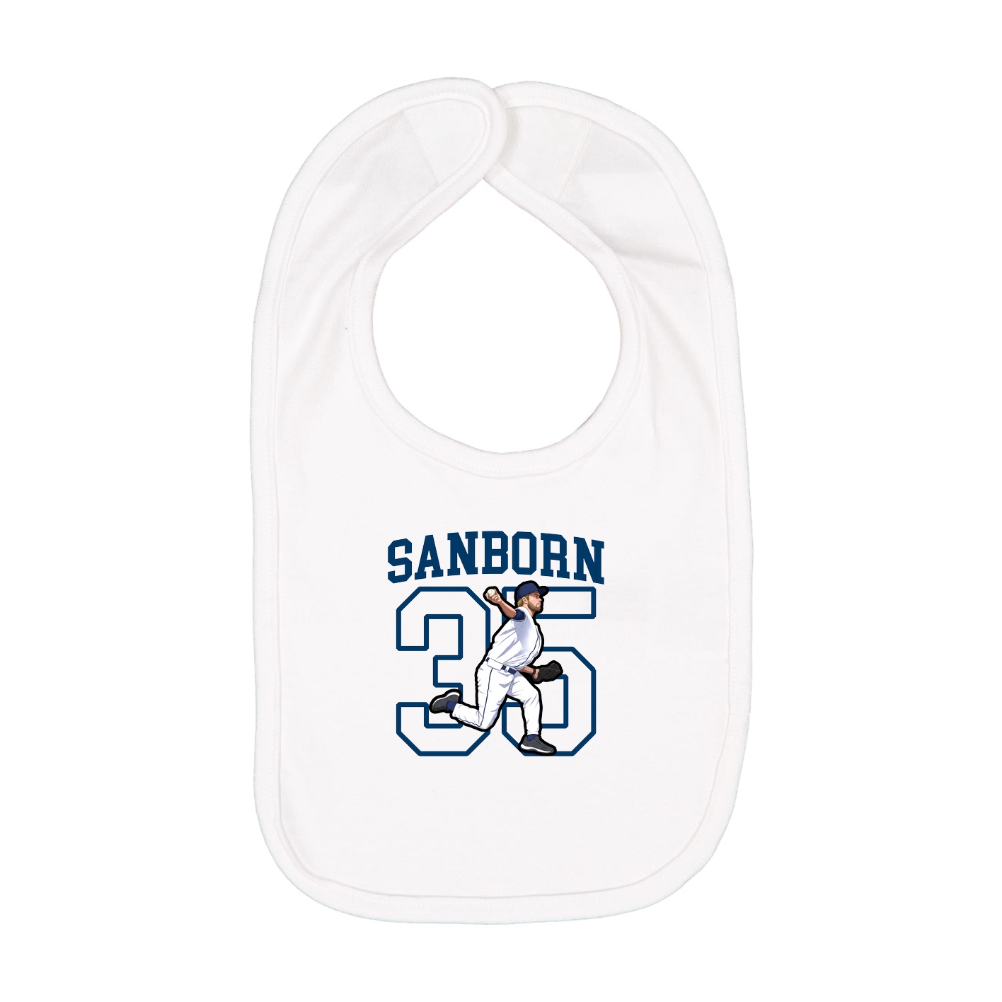 Infant Bib — Shirsey in White