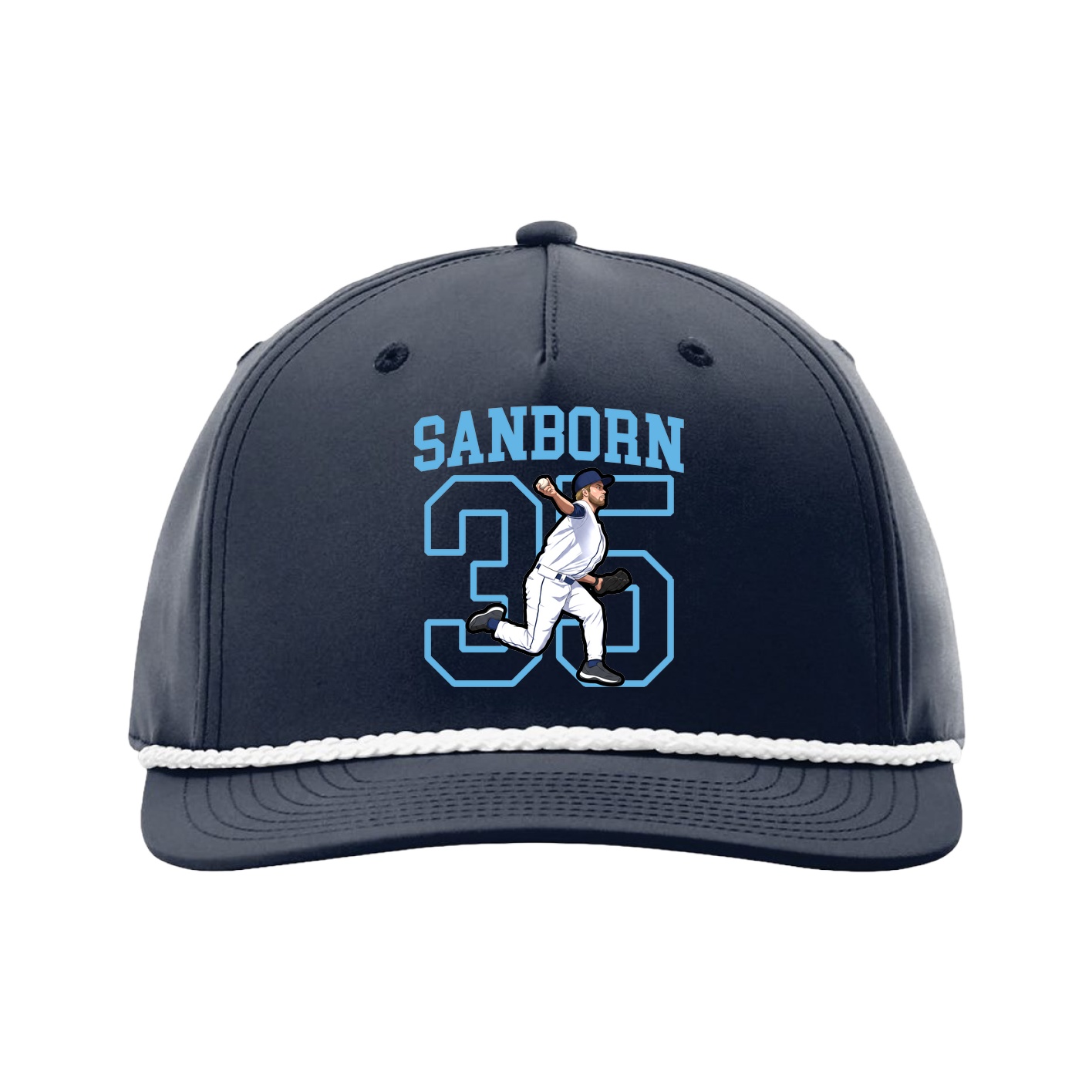 Five-Panel Classic Rope Cap — Shirsey in Navy
