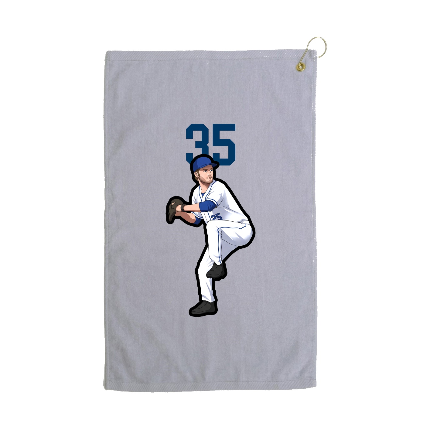 Golf Towel — Number Top in Grey