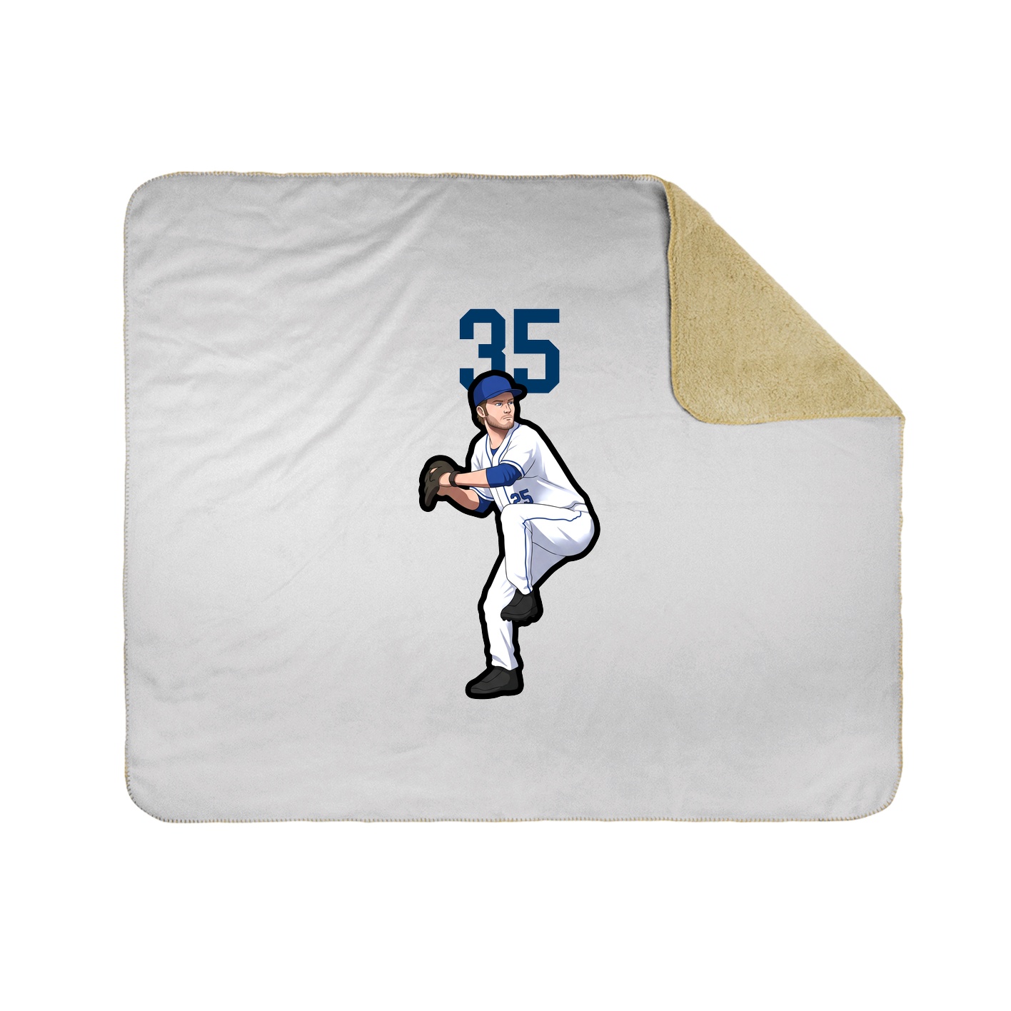 Throw Blanket — Number Top in White