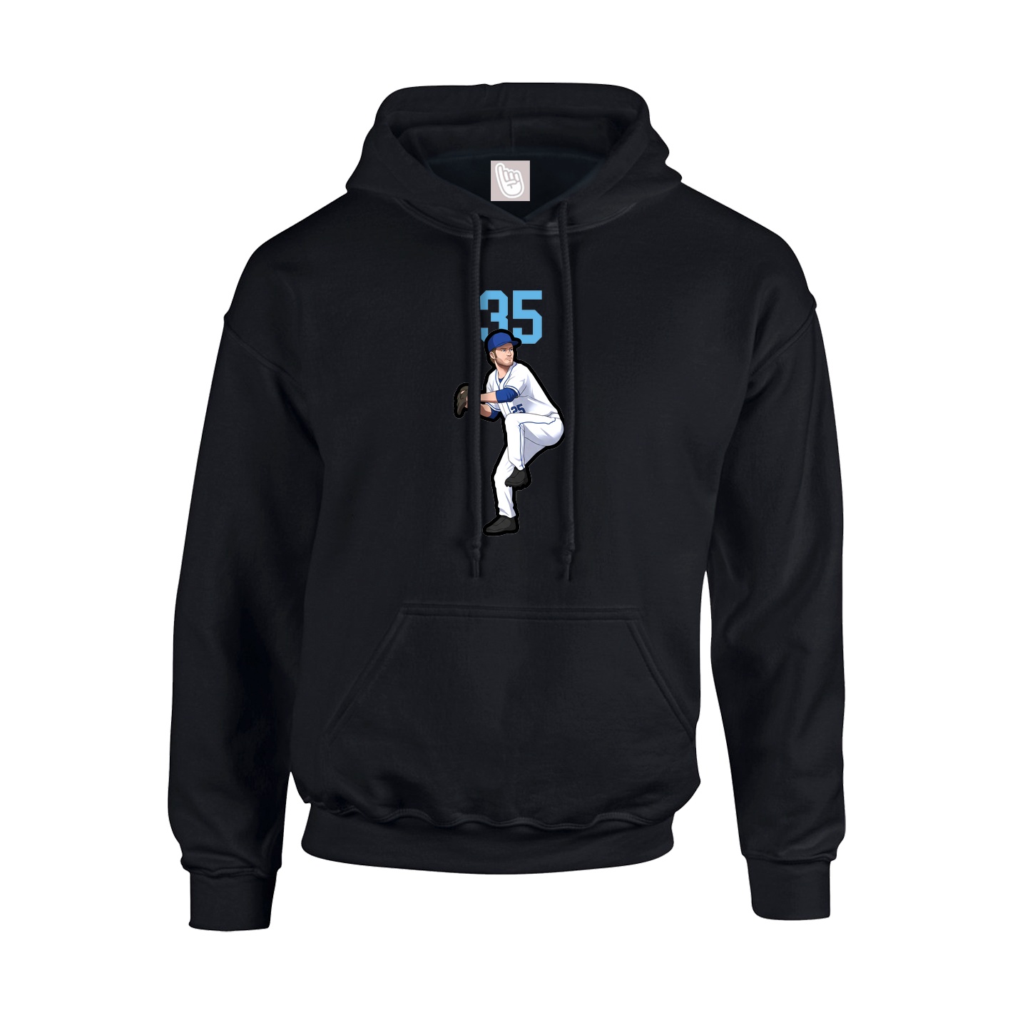 Hoodie — Number Top in Black