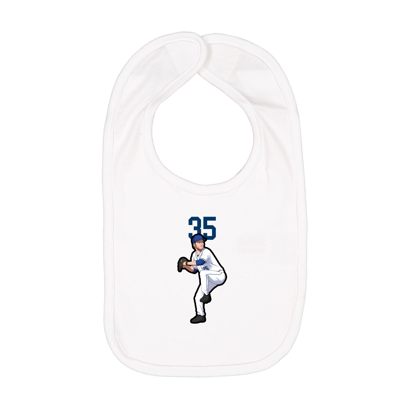Infant Bib — Number Top in White