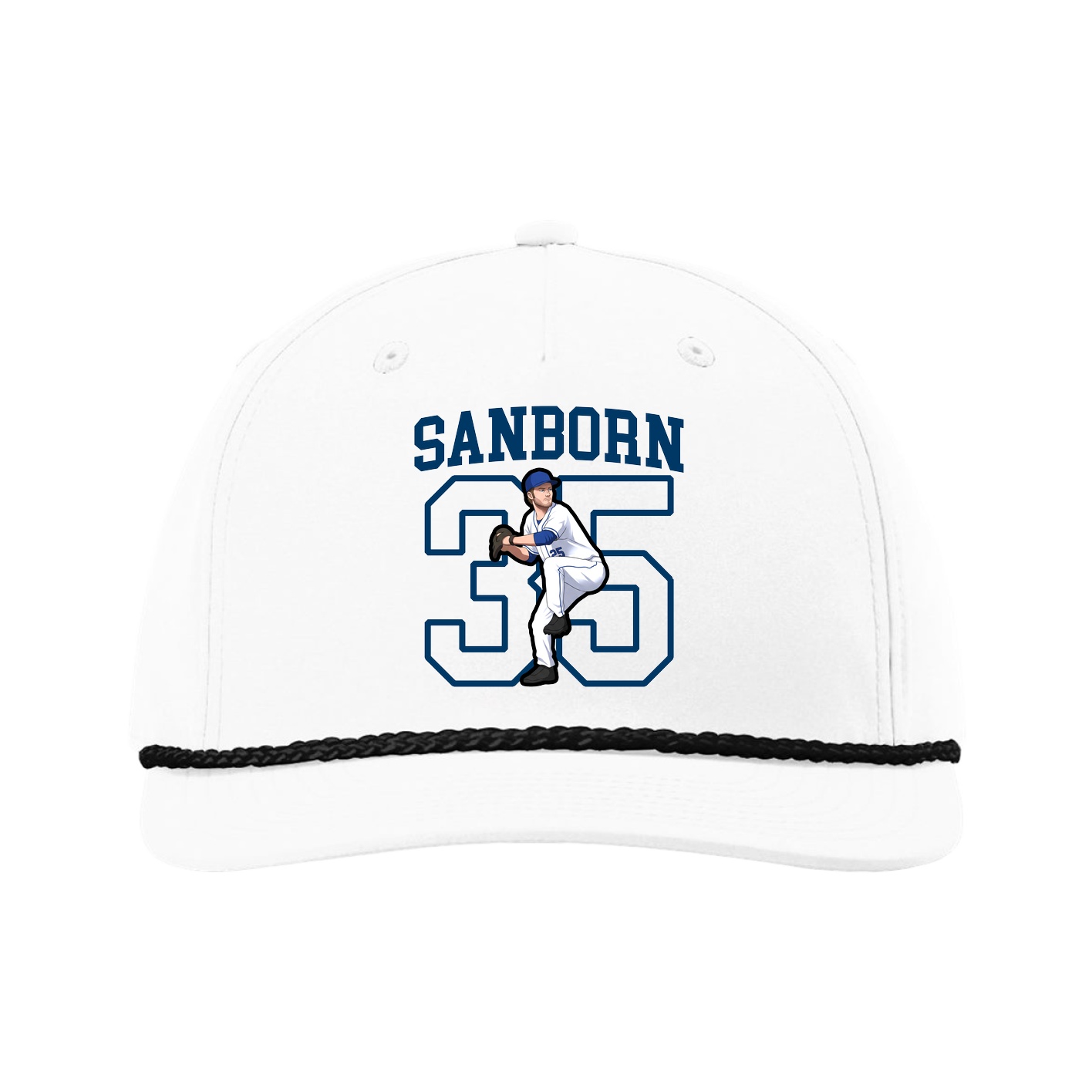 Five-Panel Classic Rope Cap — Shirsey in White