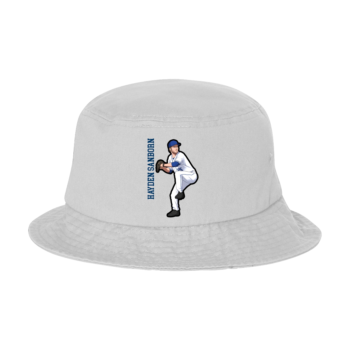Bucket Cap — Name Vertical in White