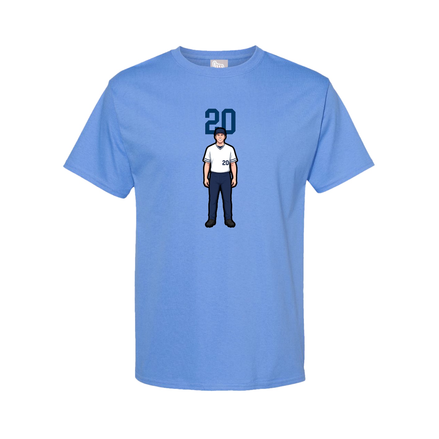 Tee — Number Top in Powder Blue