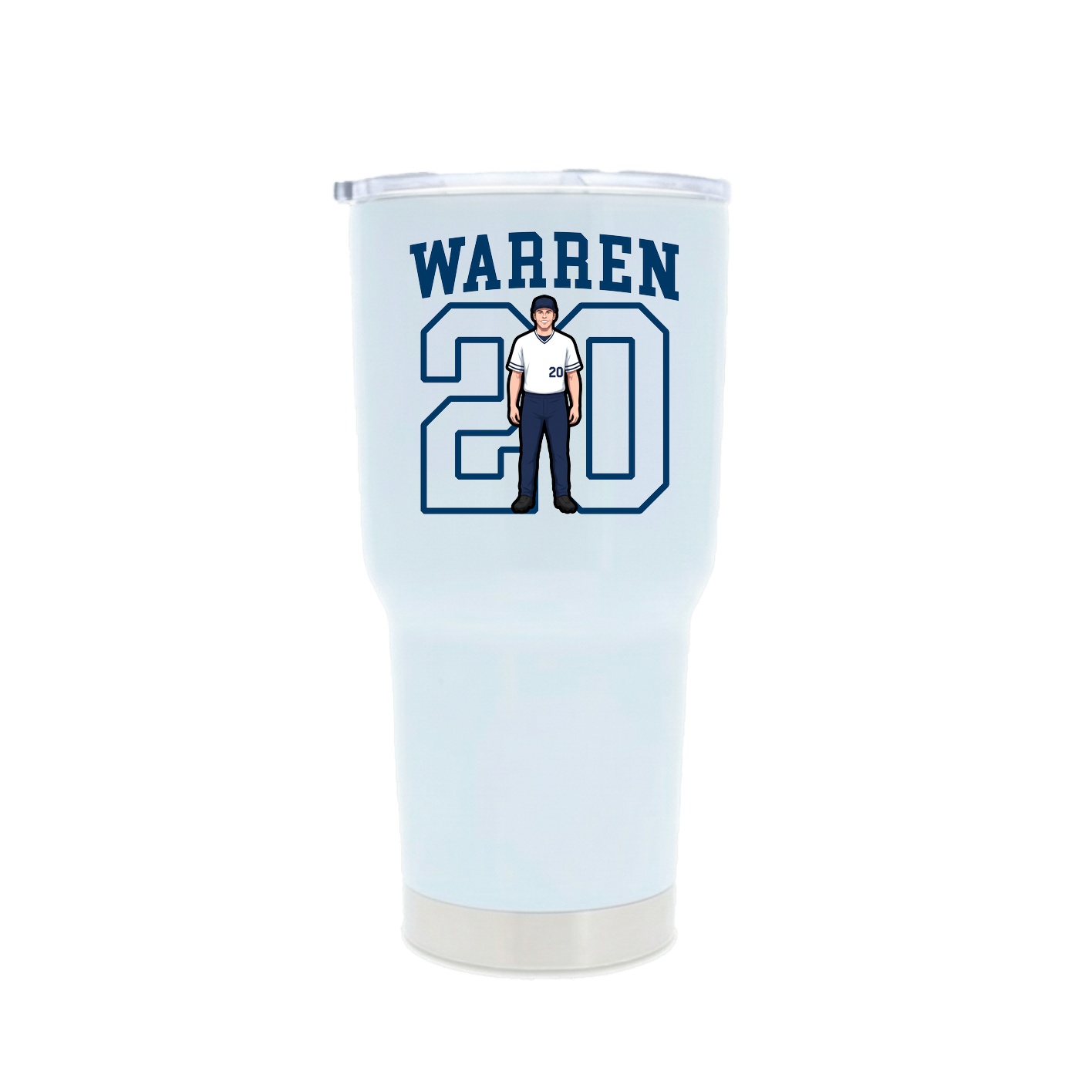 30oz Stainless Steel Tumbler — Shirsey in White