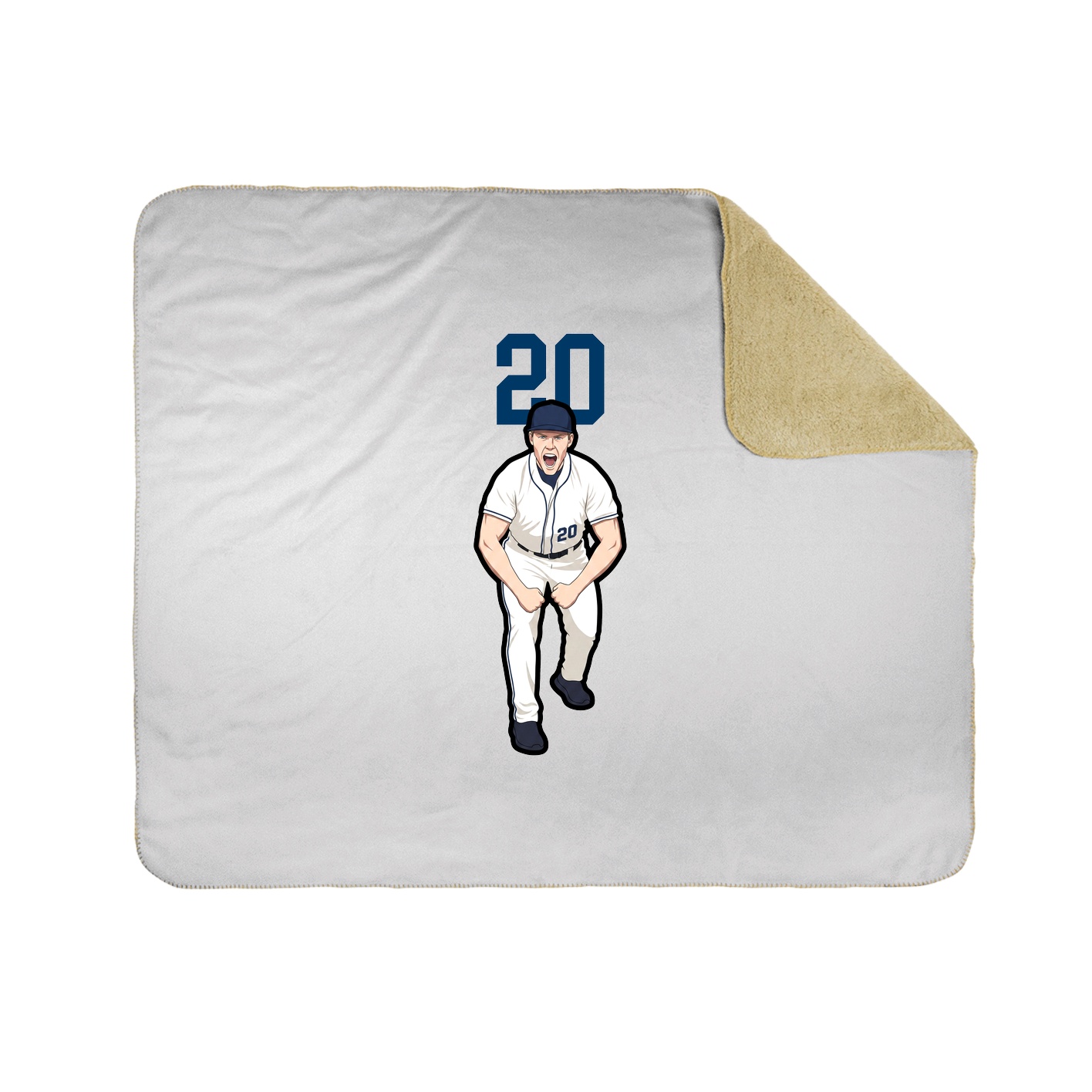 Throw Blanket — Number Top in White
