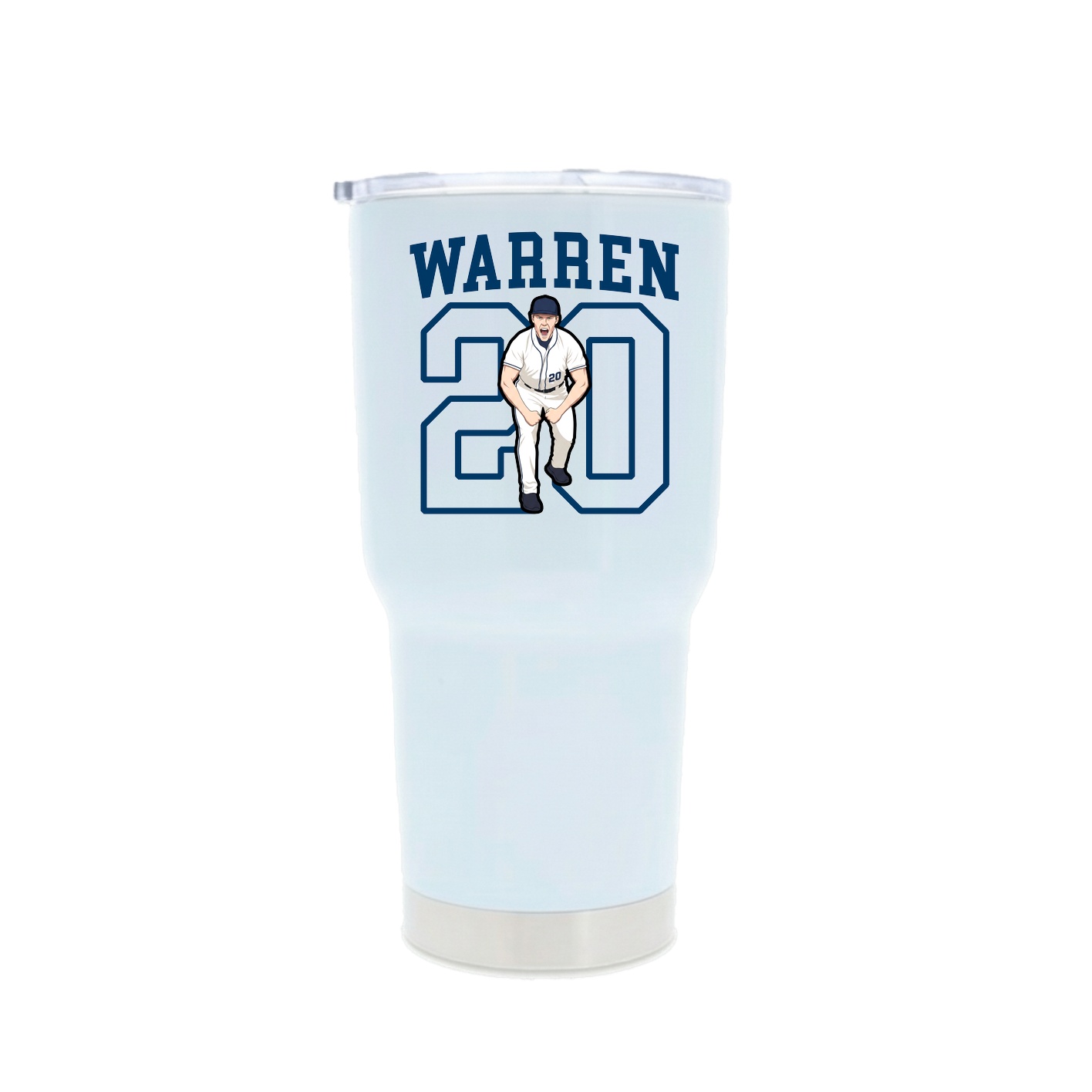 30oz Stainless Steel Tumbler — Shirsey in White