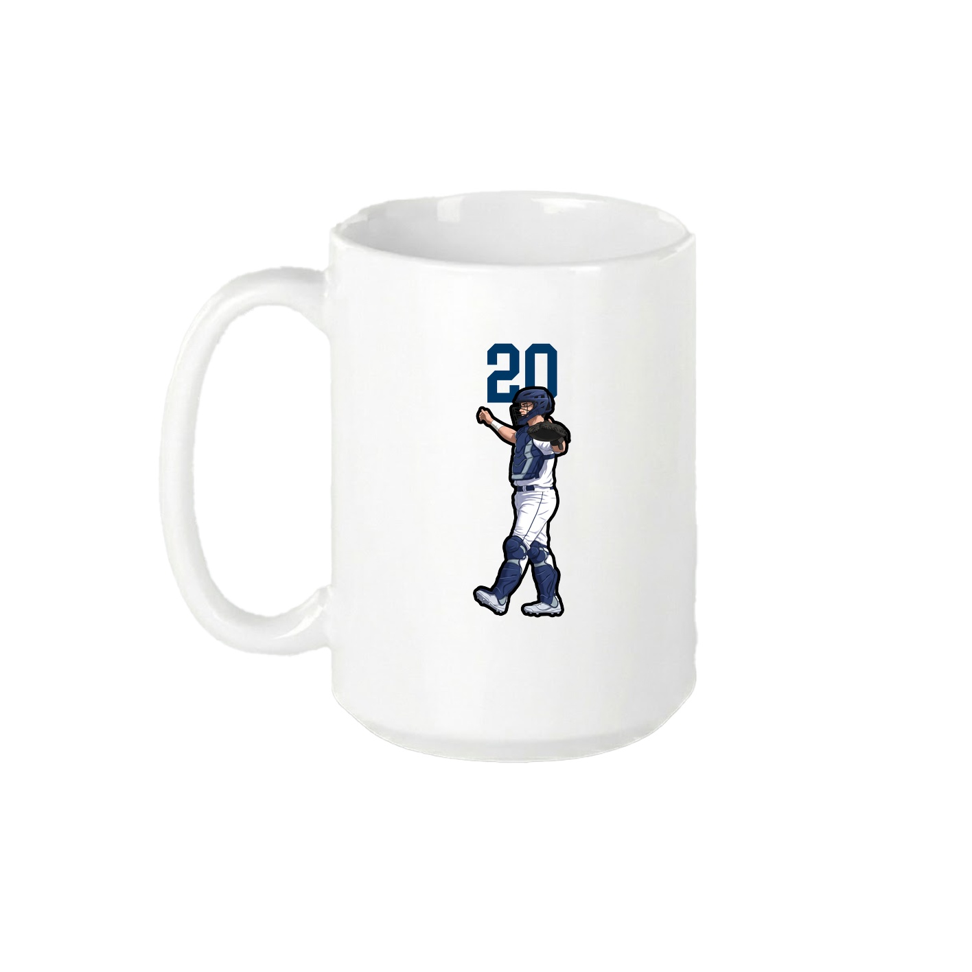 15oz Coffee Mug — Number Top in White