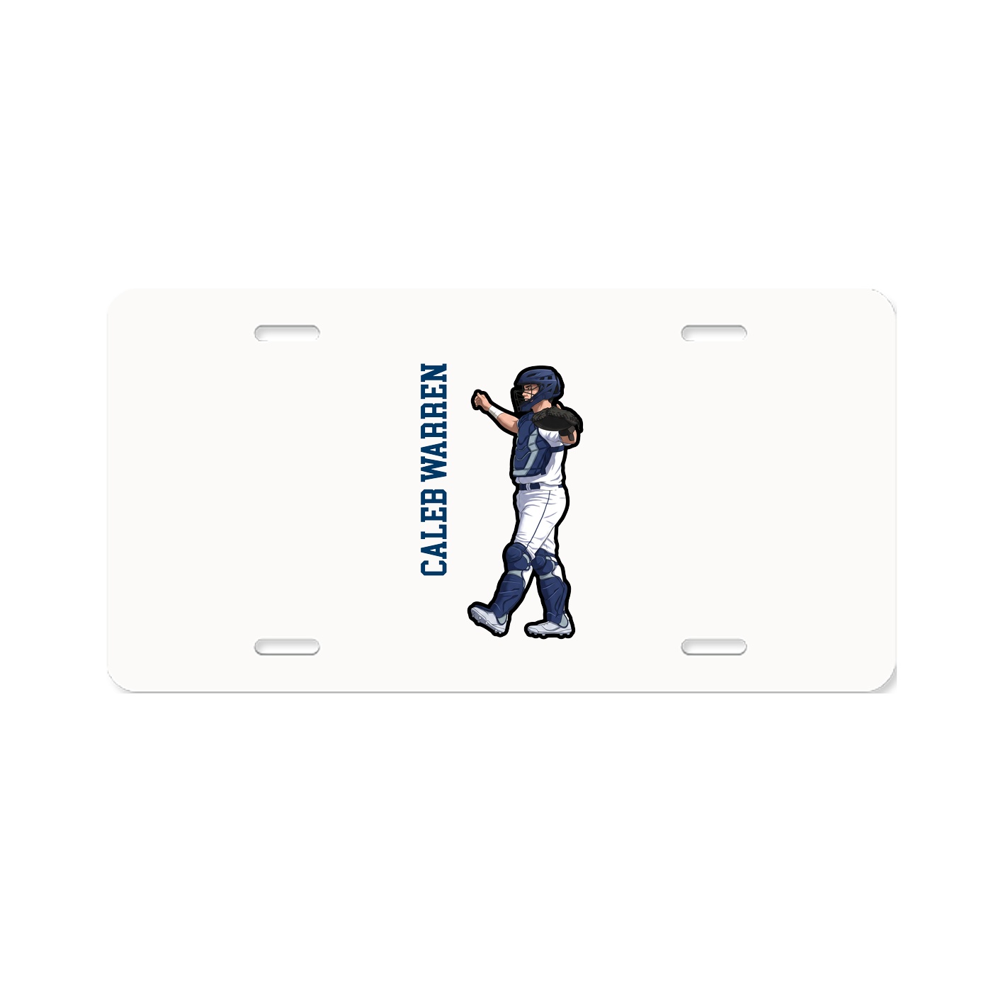 License Plate — Name Vertical in Classic