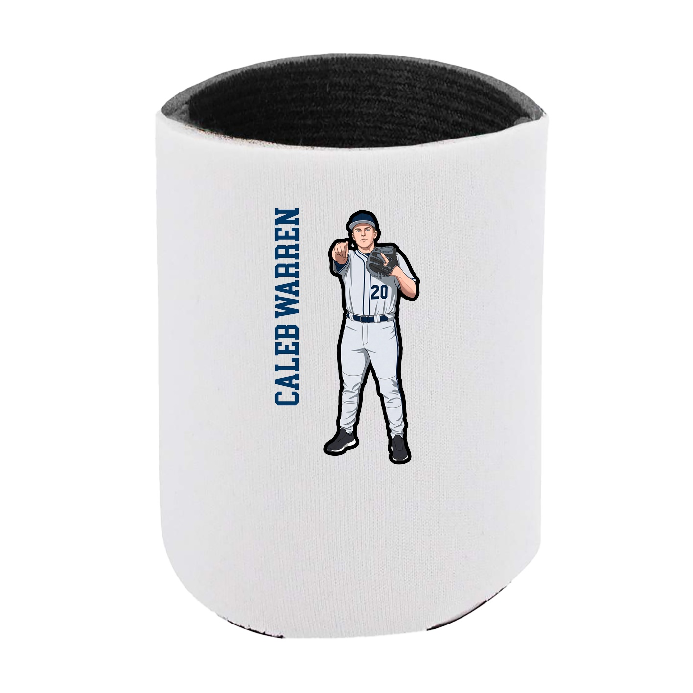Can Holder — Name Vertical in White