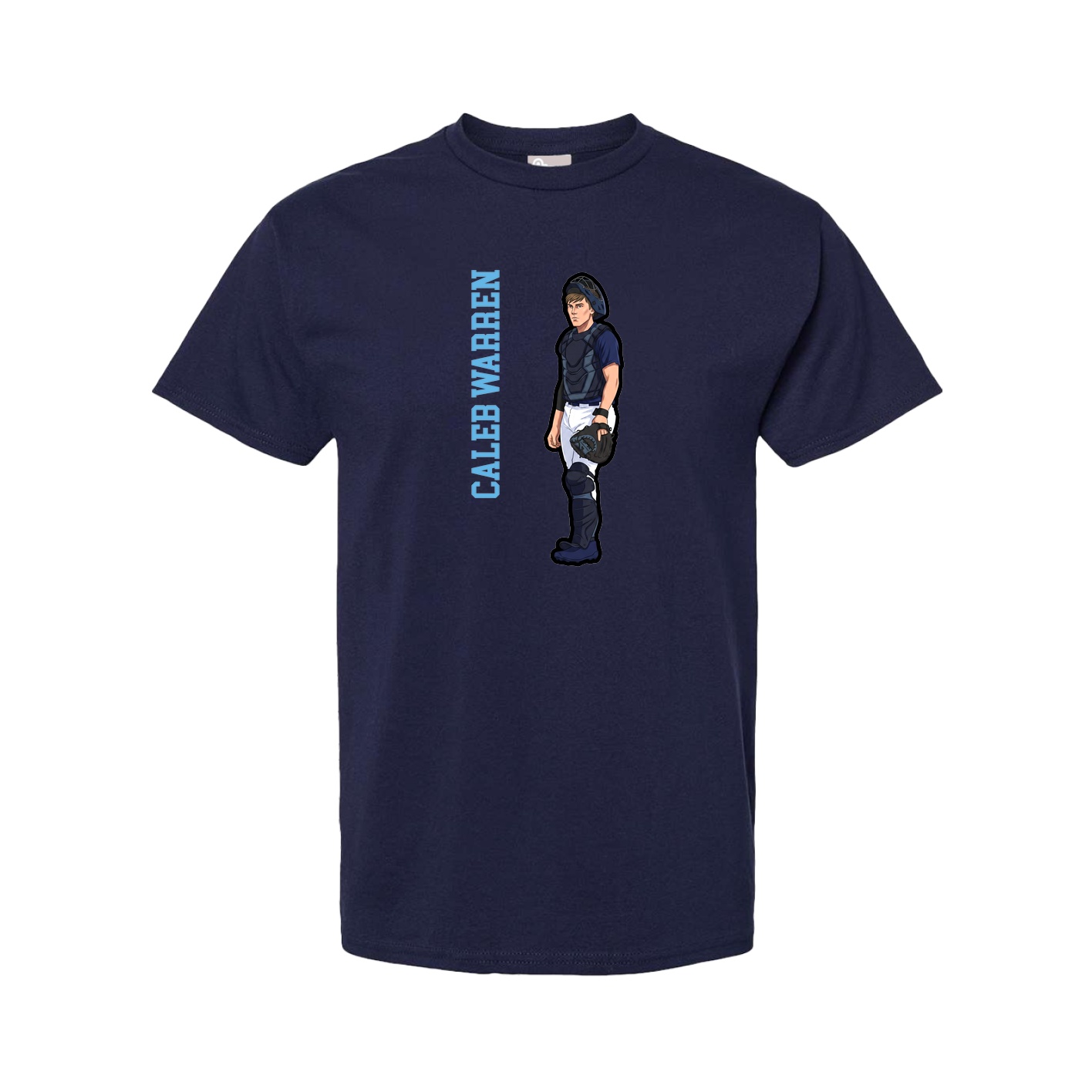 Tee — Name Vertical in Navy