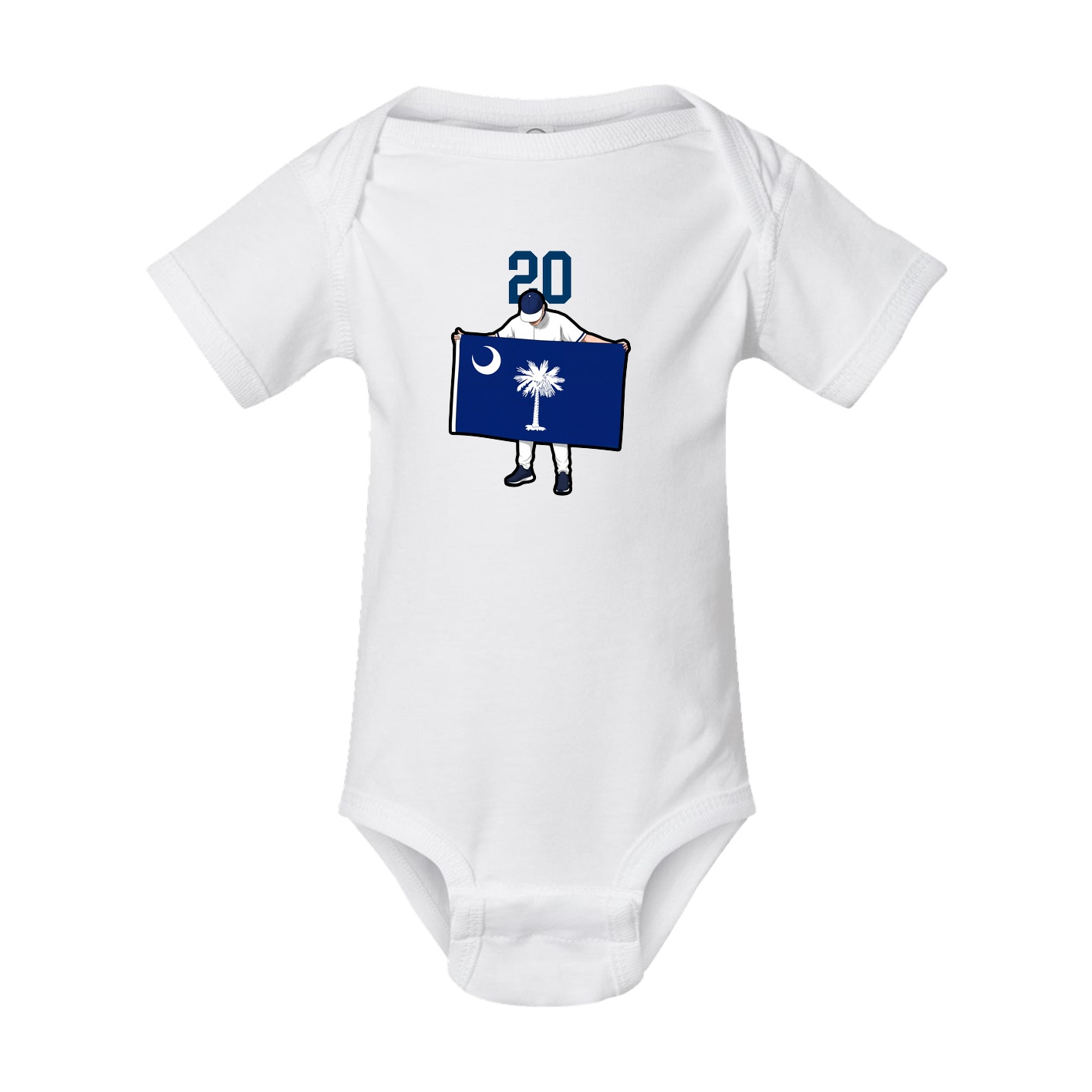 Baby Onesie — Number Top in White
