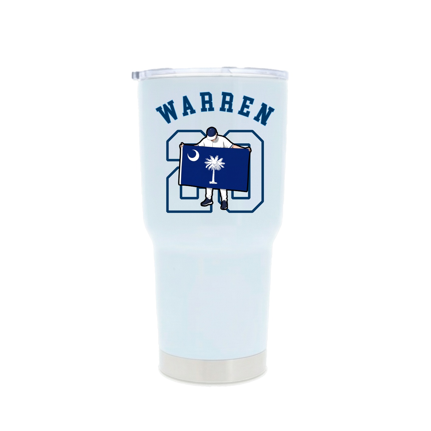 30oz Stainless Steel Tumbler — Shirsey Arch in White