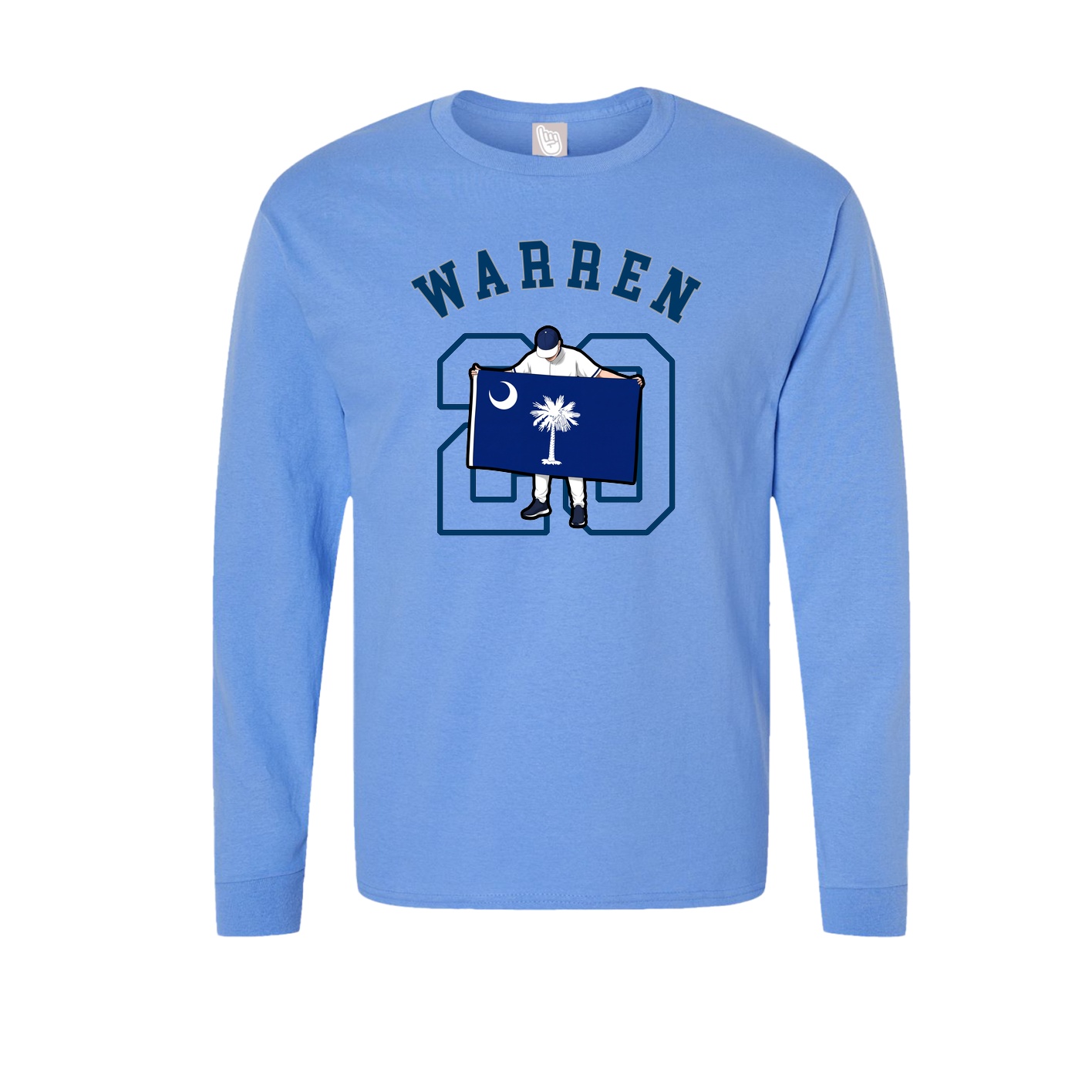 Long Sleeve Tee — Shirsey Arch in Powder Blue