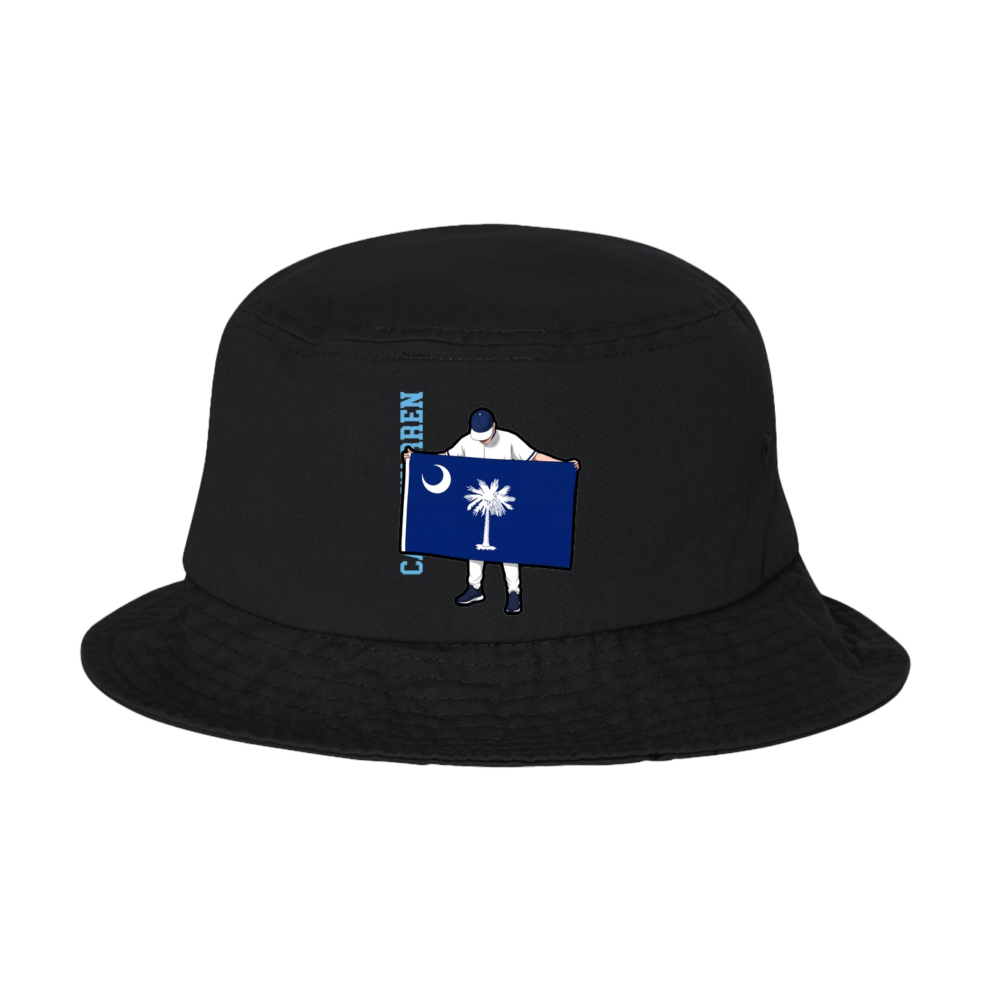 Bucket Cap — Name Vertical in Black