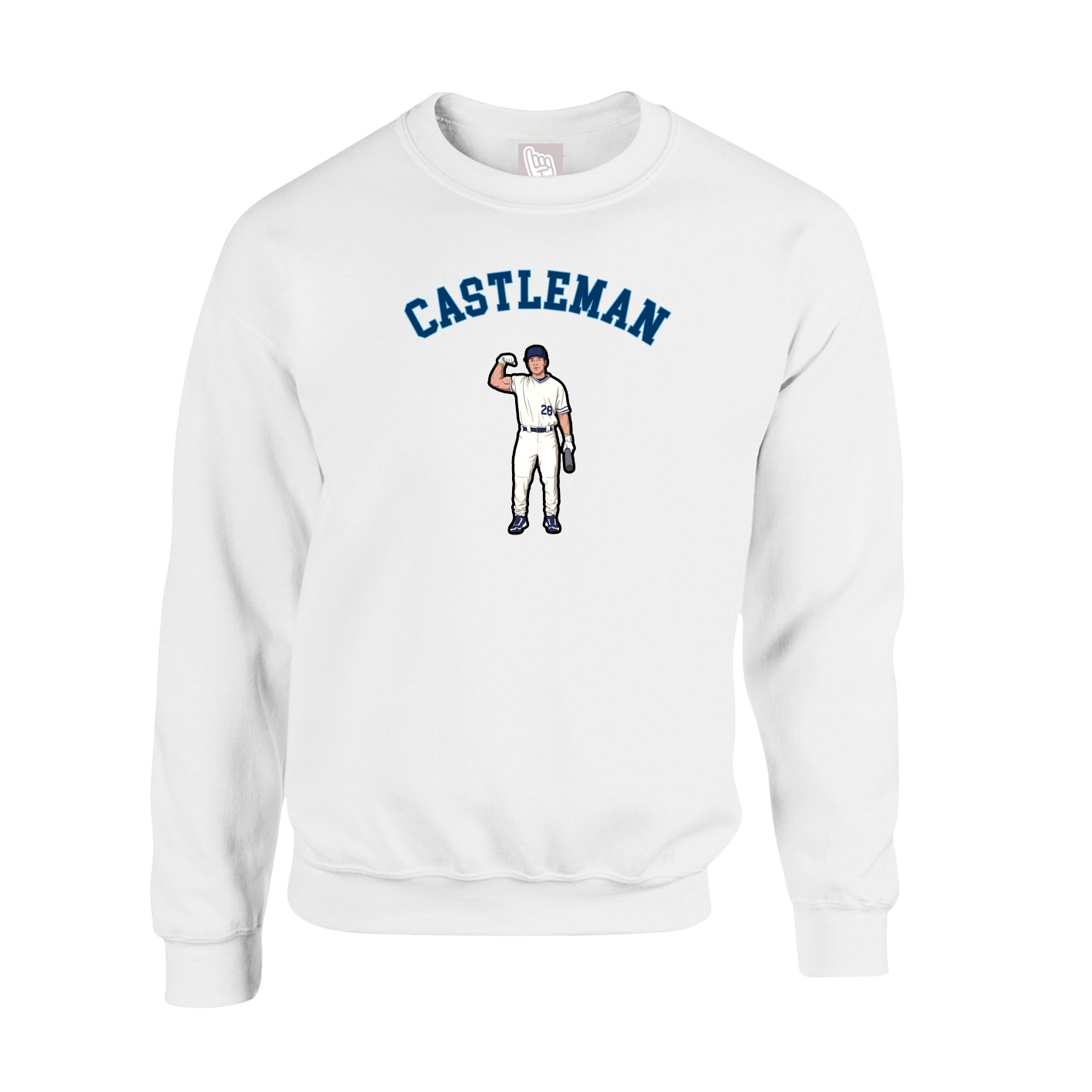 Fleece Crew — Shirsey Arch in White