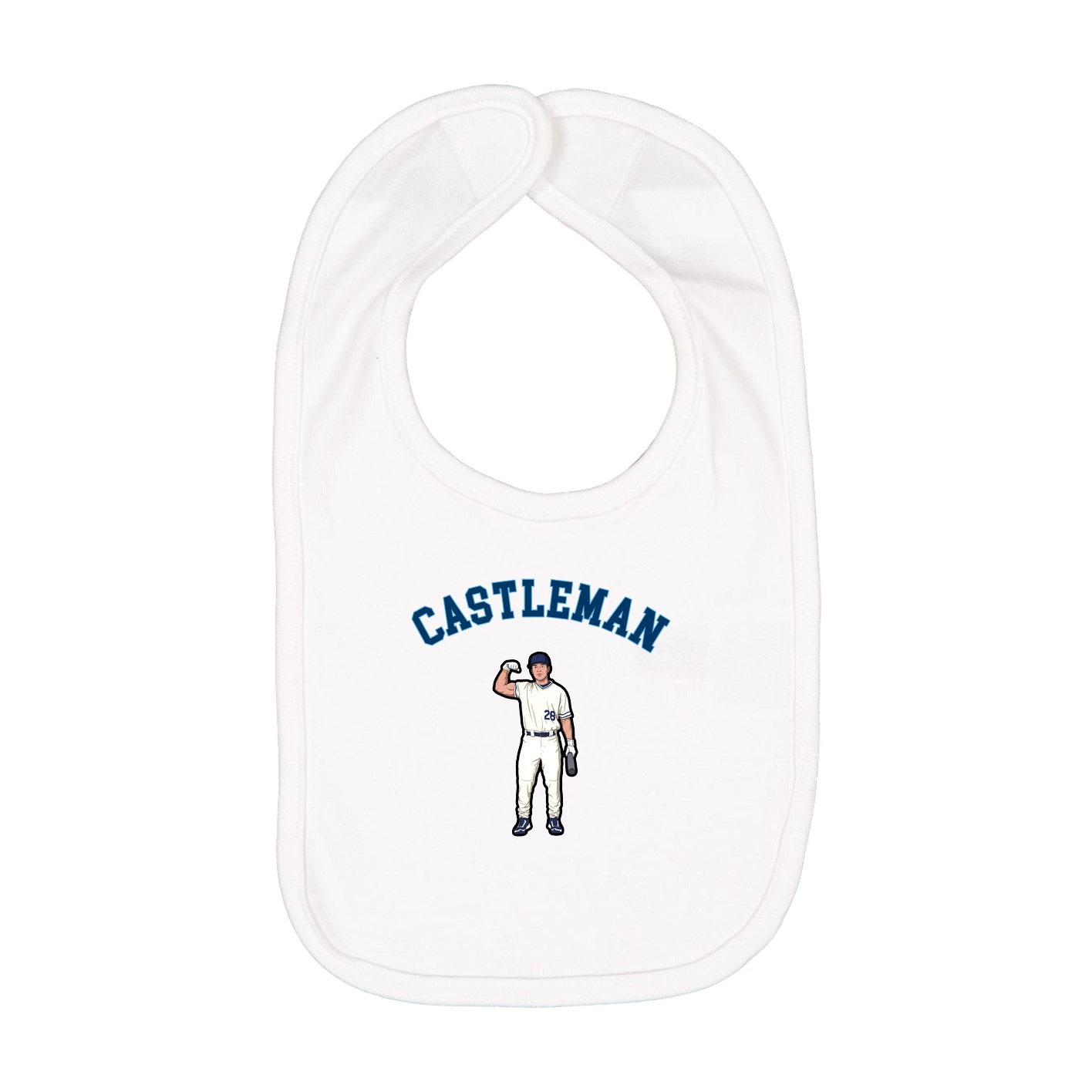 Infant Bib — Shirsey Arch in White