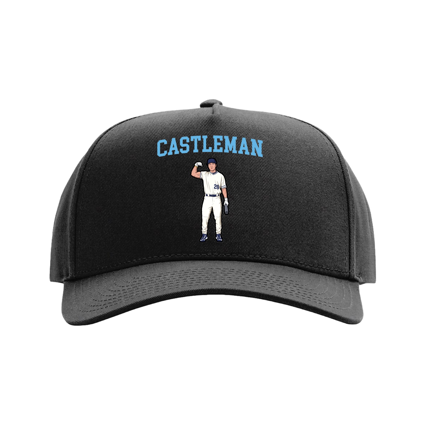 Full Fabric Five-Panel Champ Cap — Shirsey in Black
