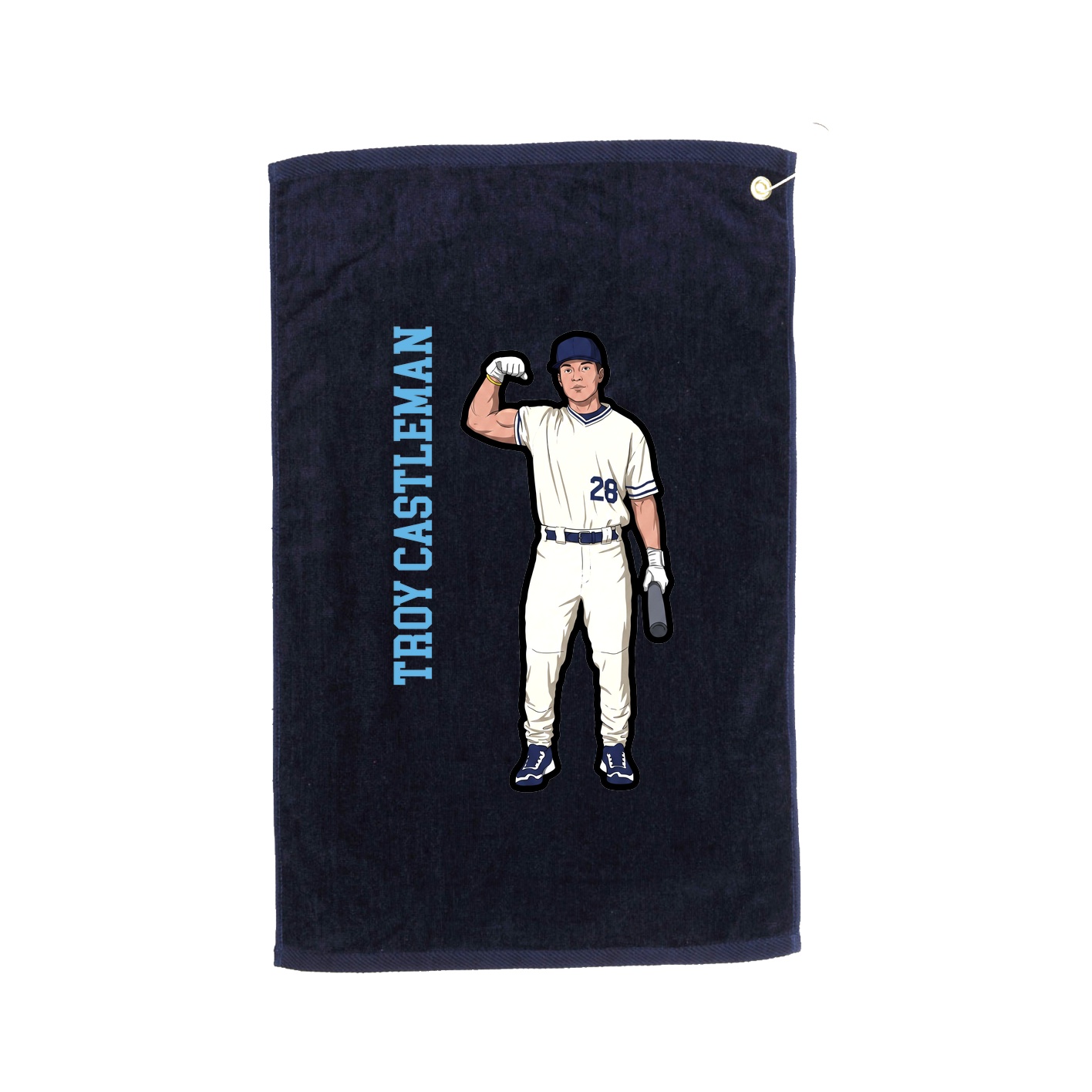 Golf Towel — Name Vertical in Navy