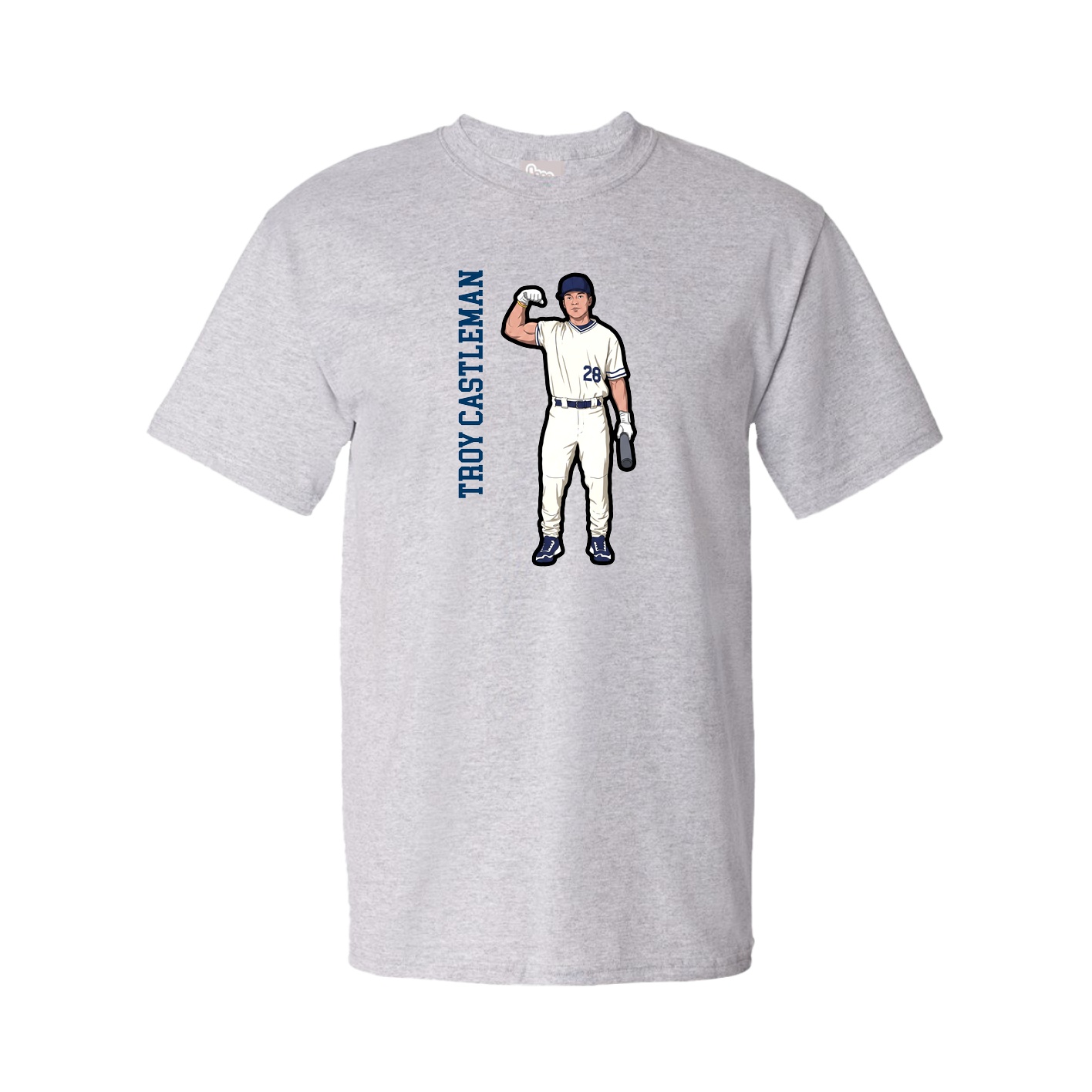 Tee — Name Vertical in Grey