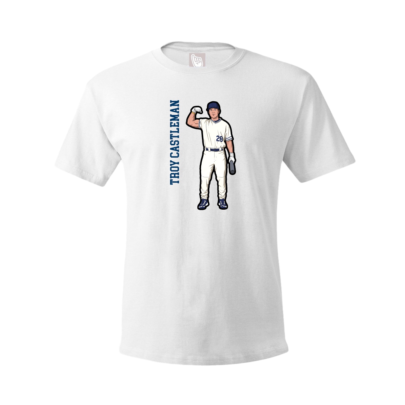 Tee — Name Vertical in White
