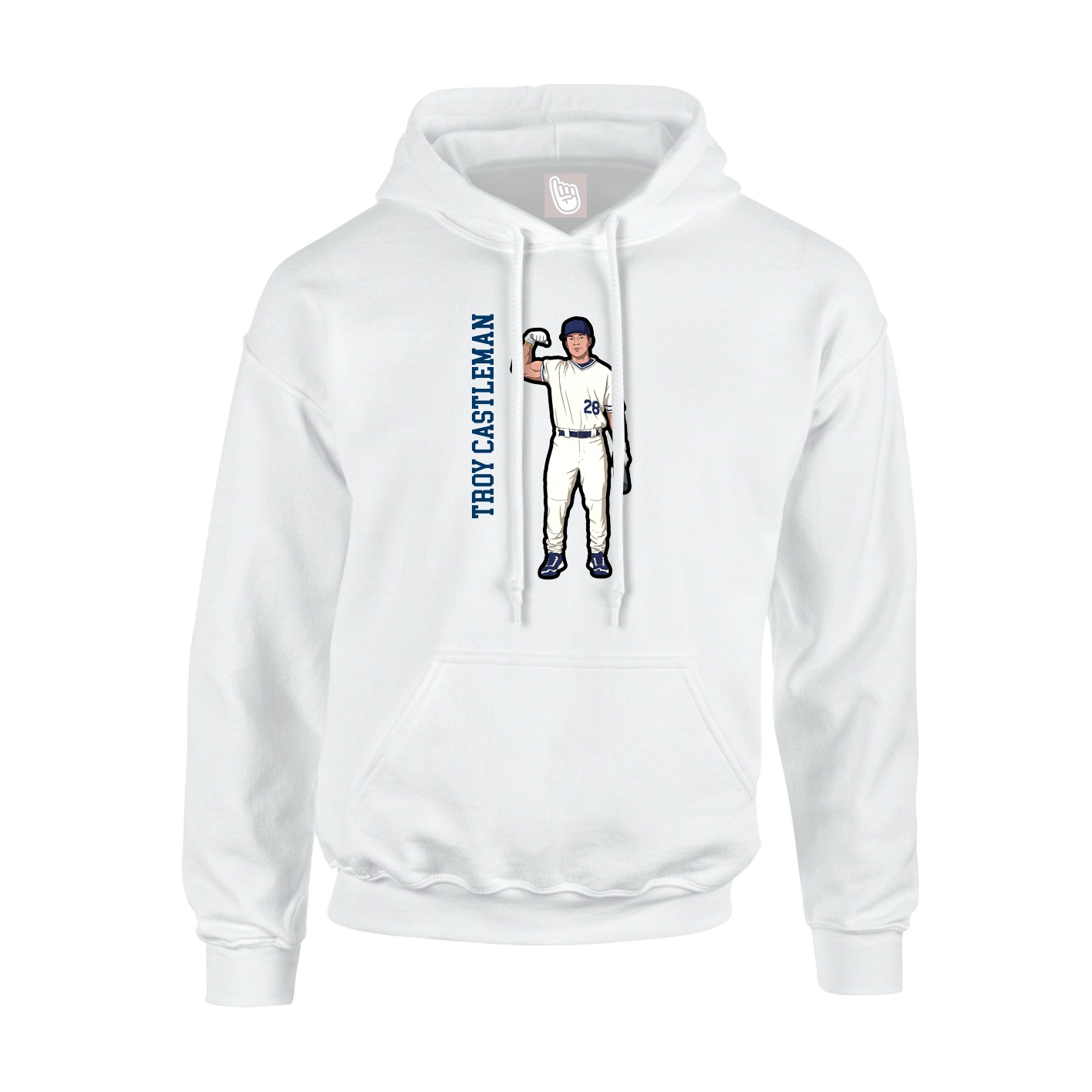 Hoodie — Name Vertical in White