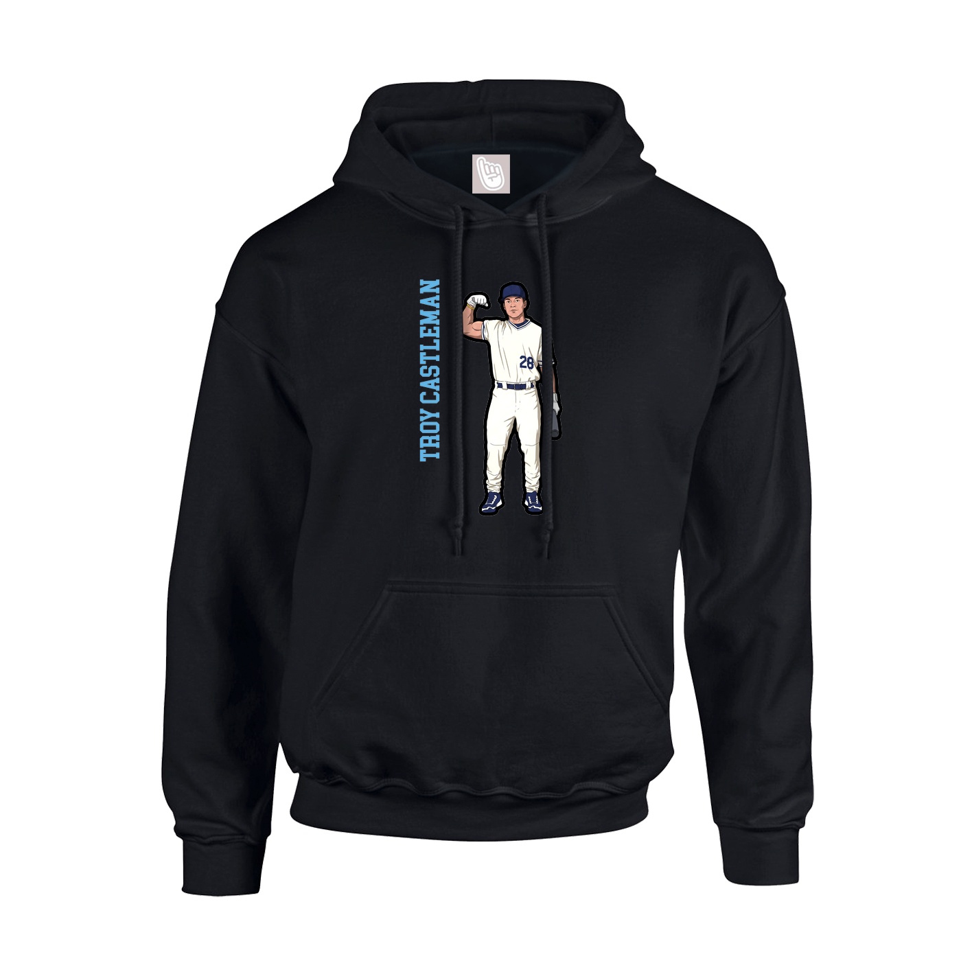 Youth Hoodie — Name Vertical in Black