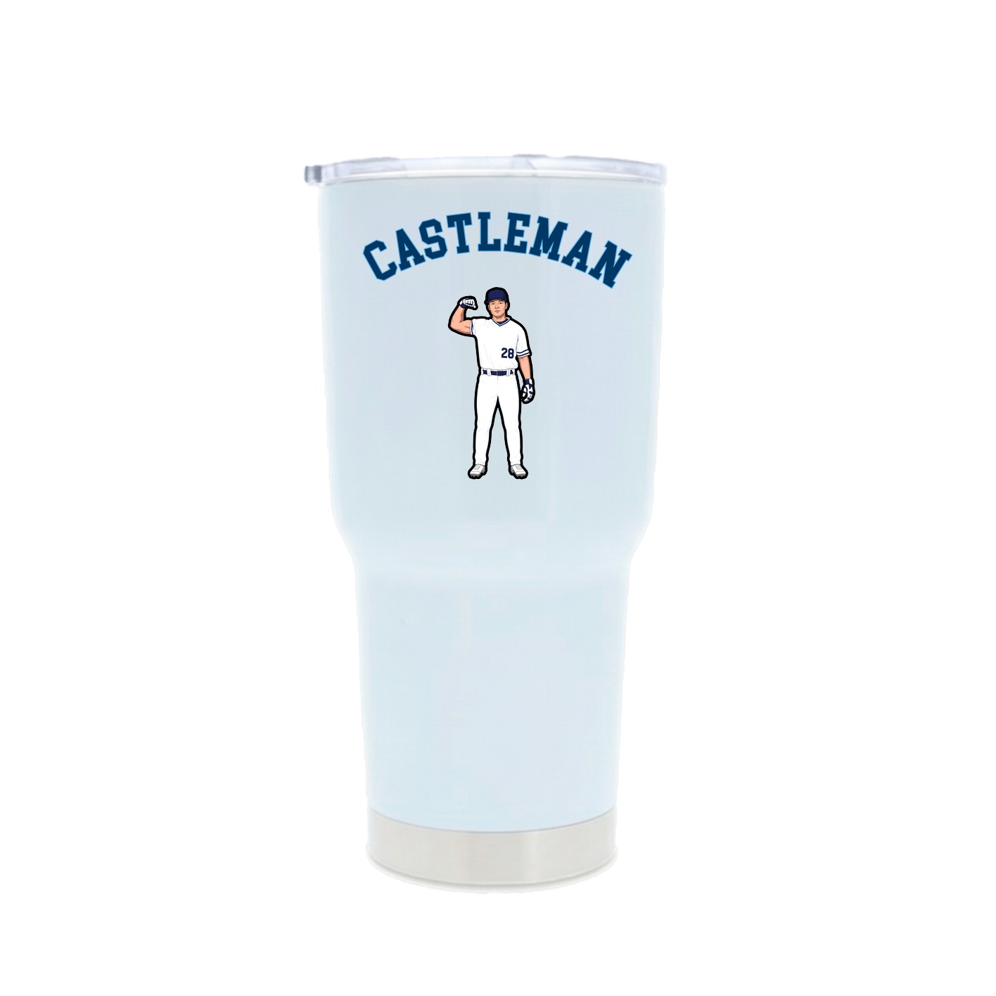30oz Stainless Steel Tumbler — Shirsey Arch in White